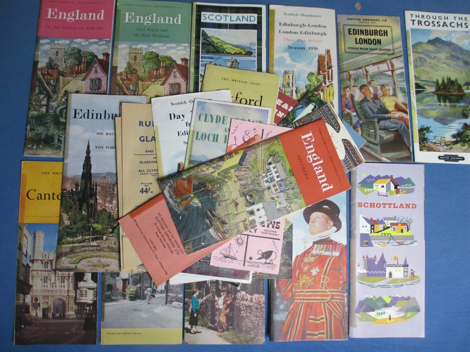 Vintage England 50er Years Travel Guide Convolute British Railways