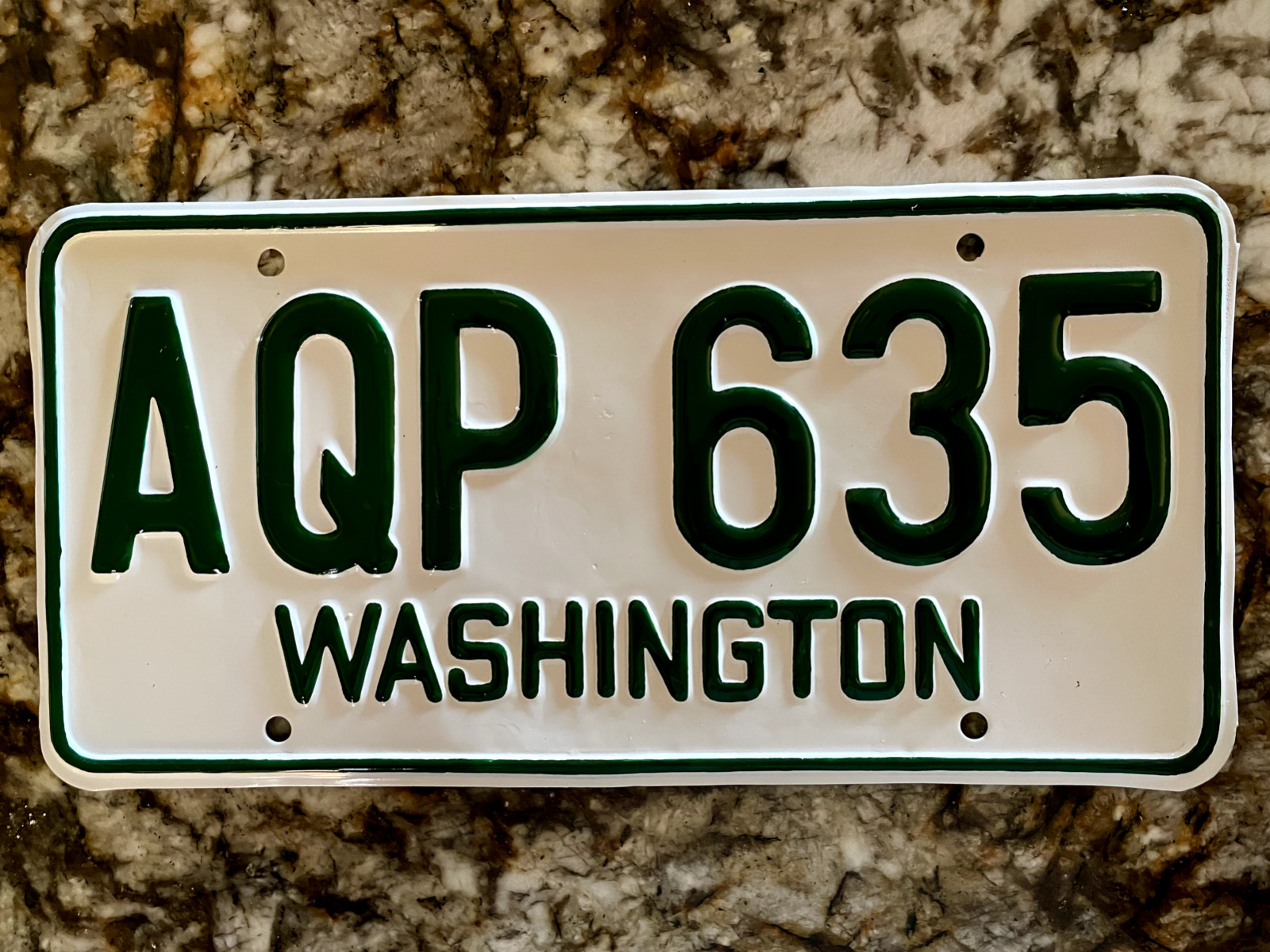 1965, 1966, 1967 vintage license plate United States Washington Restored