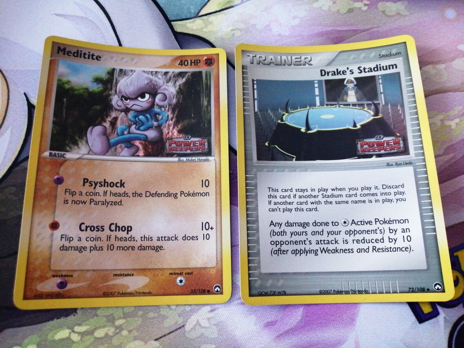 Pokemon Card Meditite 55/108 Drake\'s Stadium 72/108 Ex Power Keepers Stamped NM