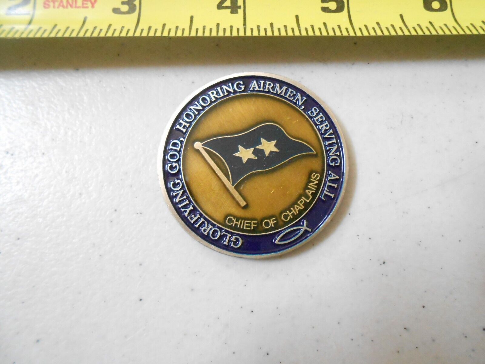 RARE CHIEF OF CHAPLAINS SERVICE FAITH USAF AIR FORCE MILITARY CHALLENGE COIN