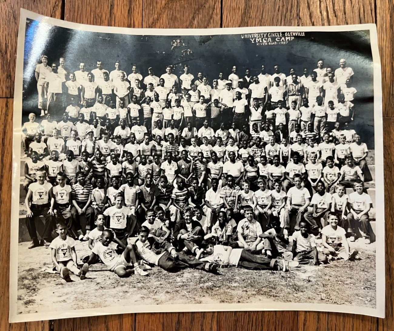 Vintage 1957 Cleveland University Circle Glenville YMCA Camp Photo & Certificate