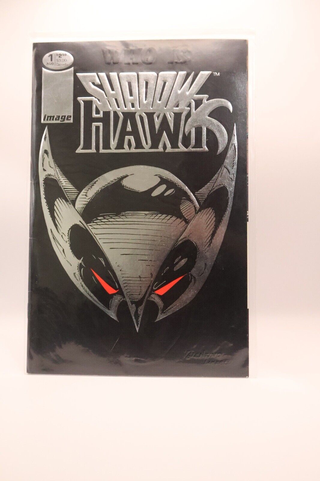 SHADOW HAWK #1 August 1992 EMBOSSED SILVER FOIL  Image Comics Good/Reader Cond.