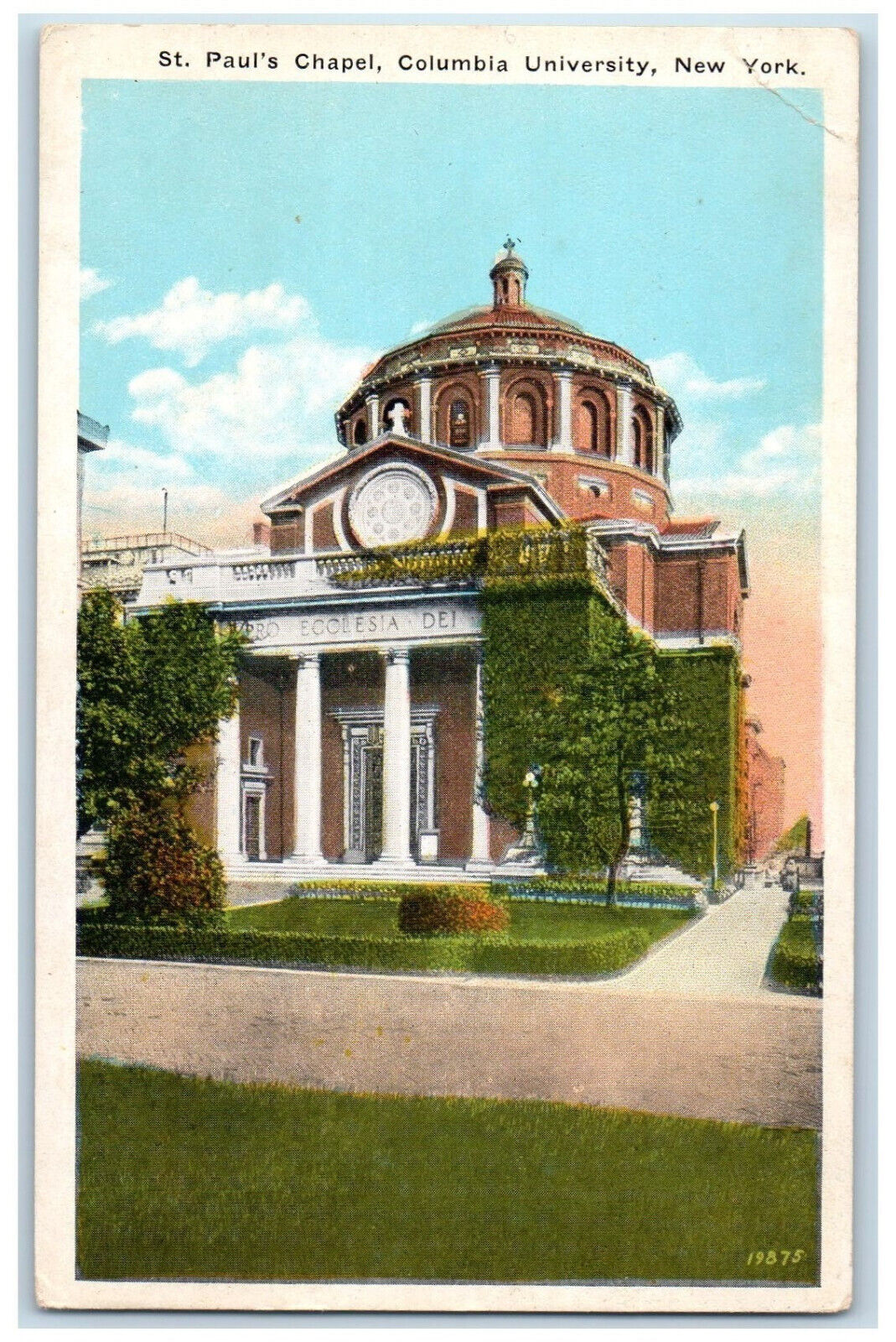 c1930\'s St. Paul\'s Chapel Columbia University New York NY Vintage Postcard