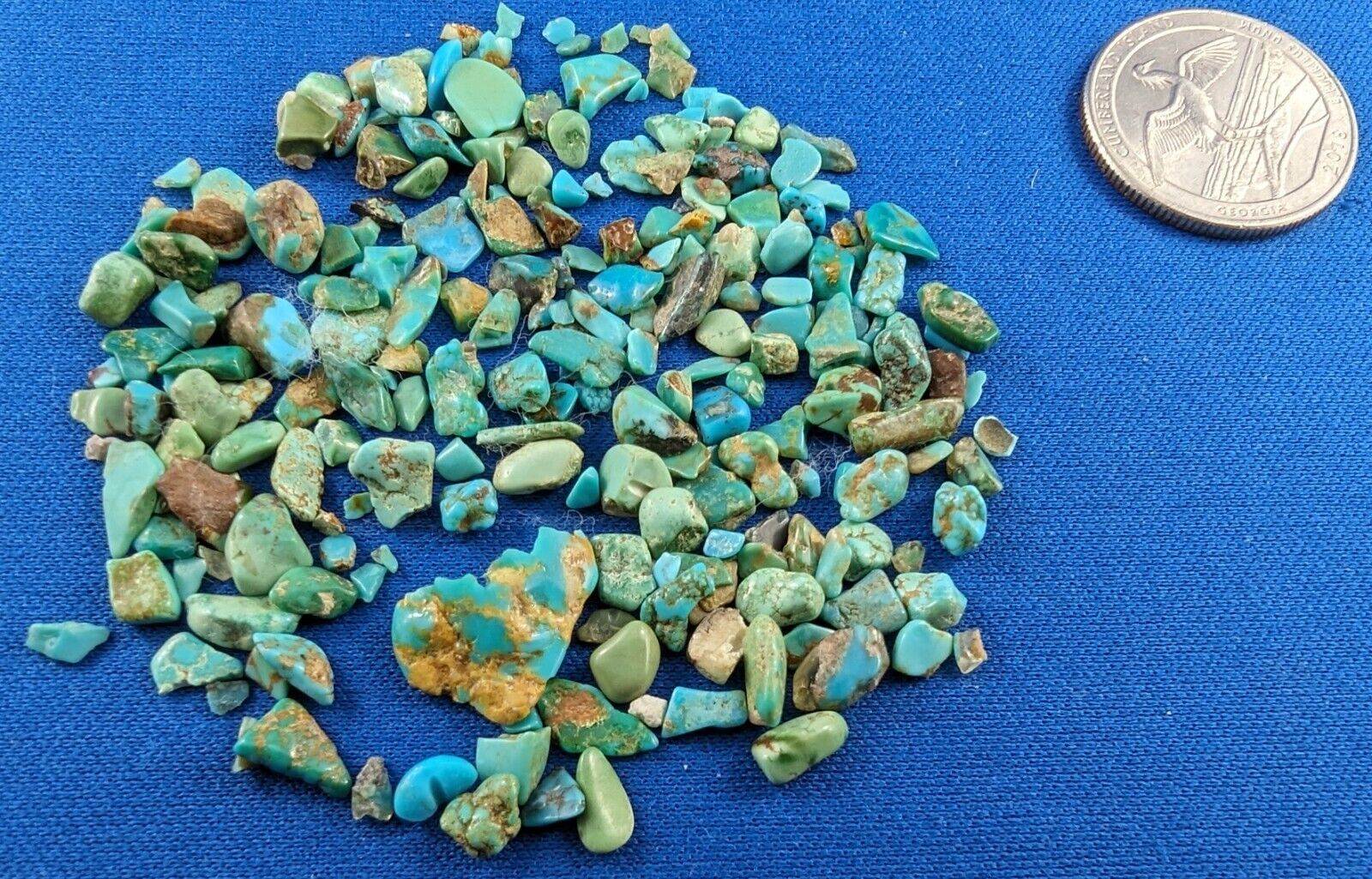 Lot Stabilize Loose small  Genuine Turquoise Stones.