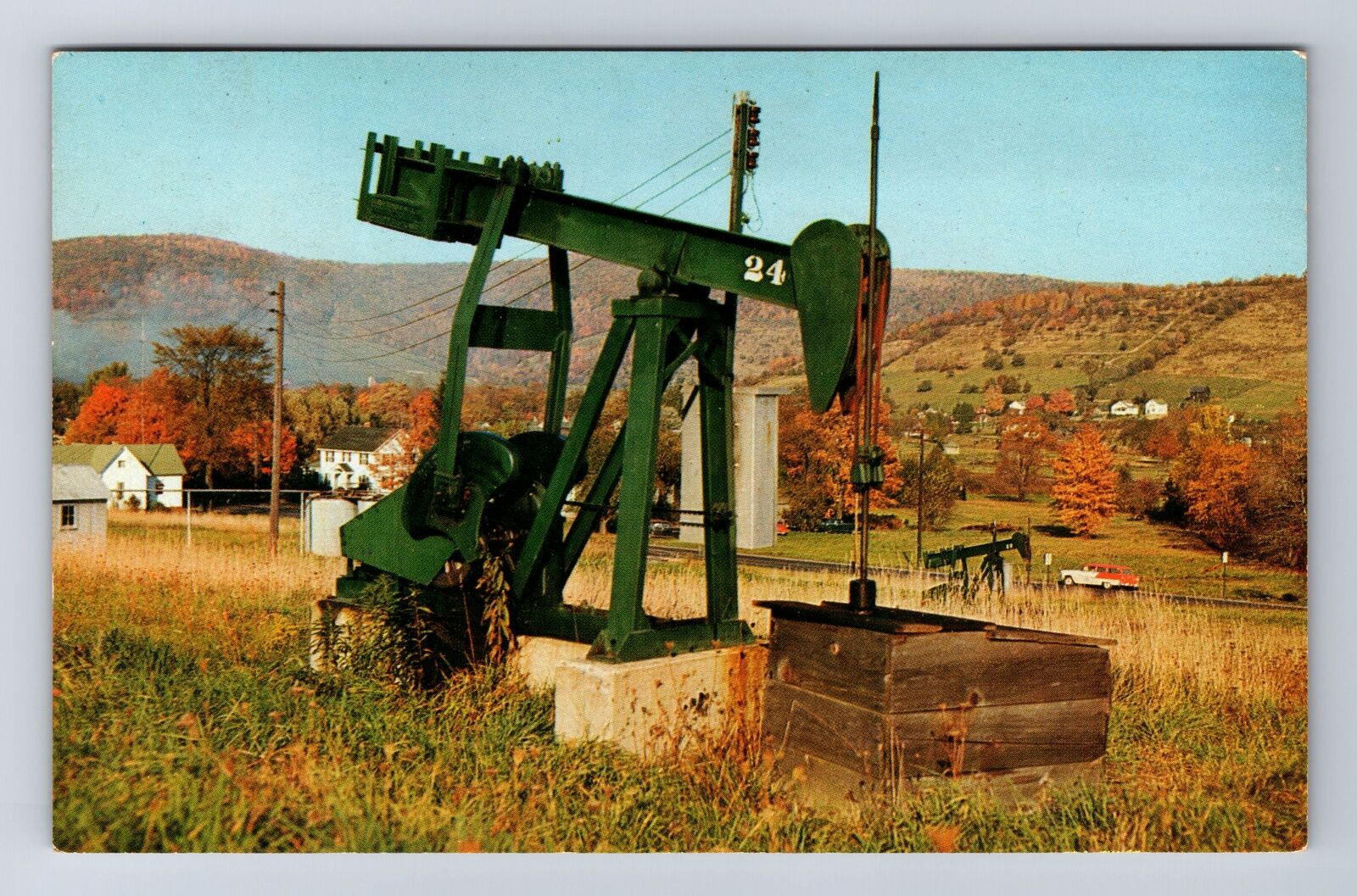 Bradford PA-Pennsylvania, Pumping Jack, Antique, Vintage Postcard