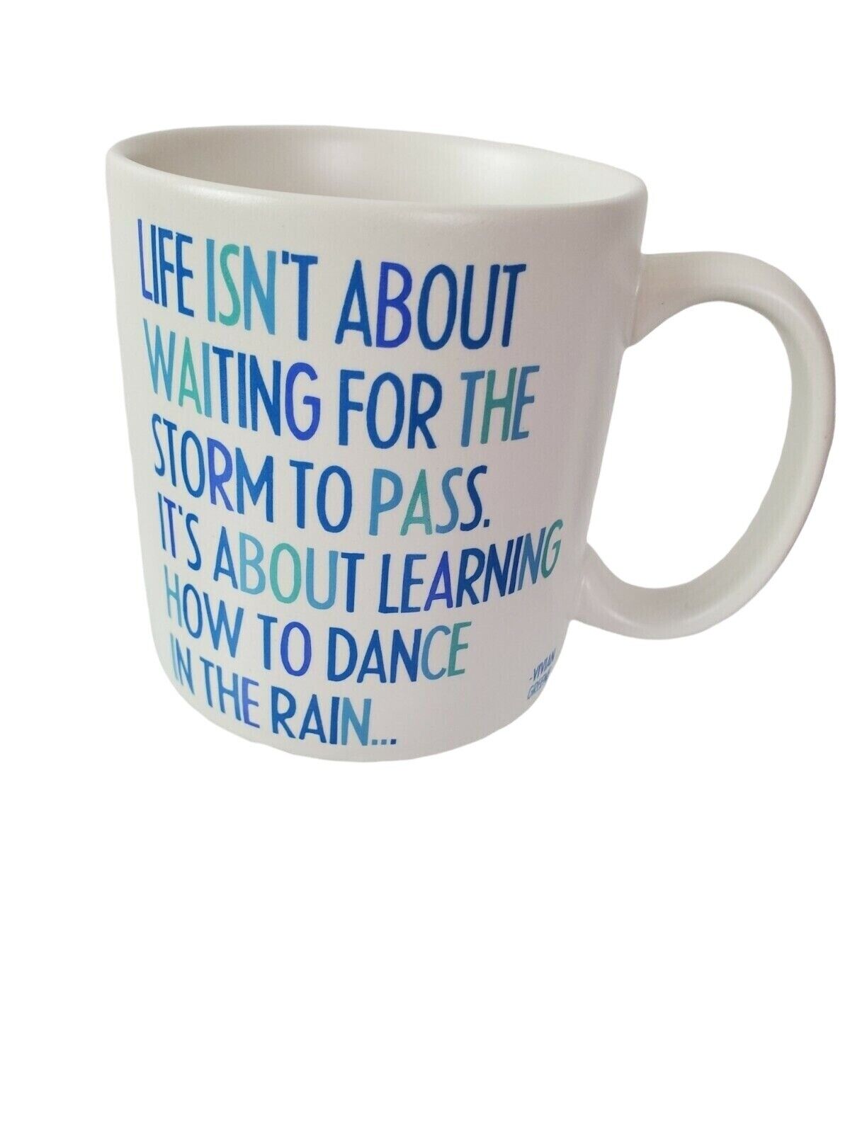Quotable Mugs Coffee Mug - Life isn't about waiting for the storm to pass CP