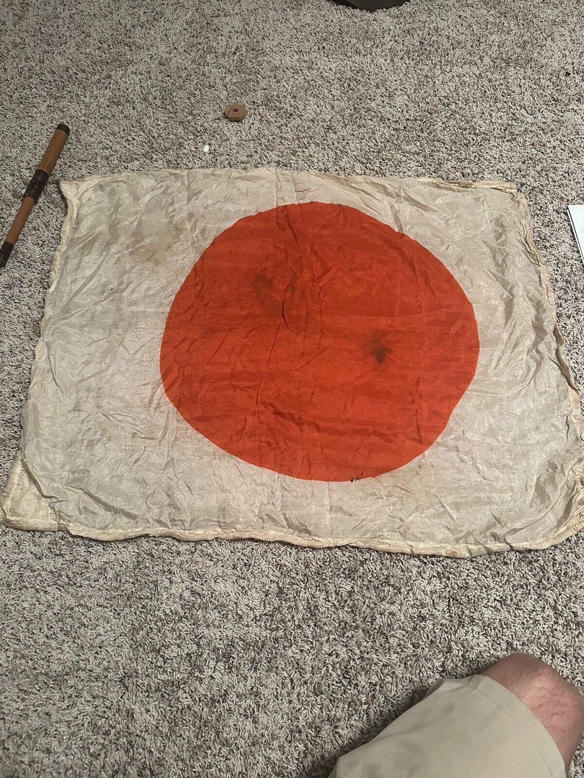 WW II Imperial Japanese Navy - PILOT\'S BAIL-OUT SURVIVAL FLAG - VERY RARE