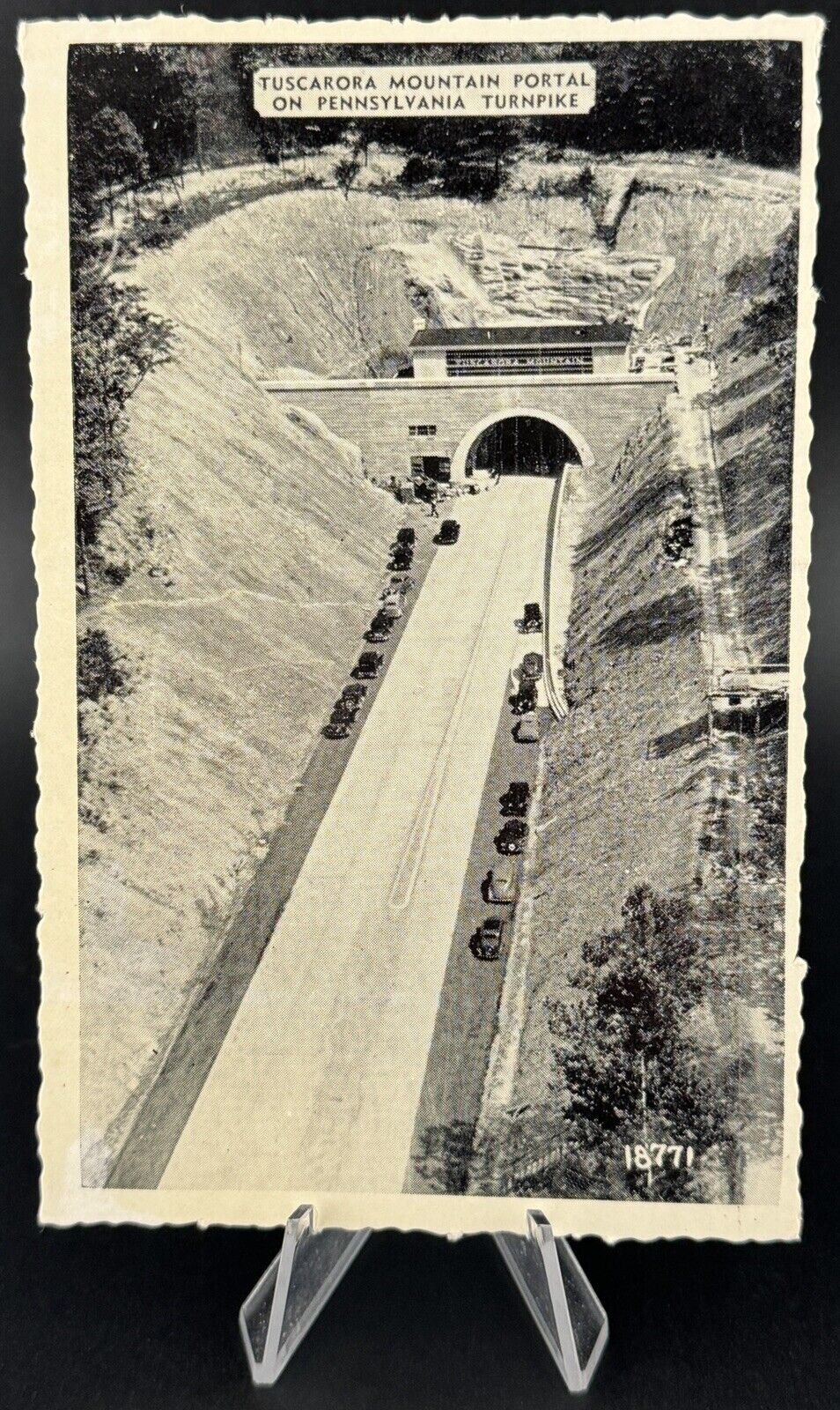 Vintage Silvercraft Postcard Pennsylvania Turnpike Tuscarora Mountain Portal