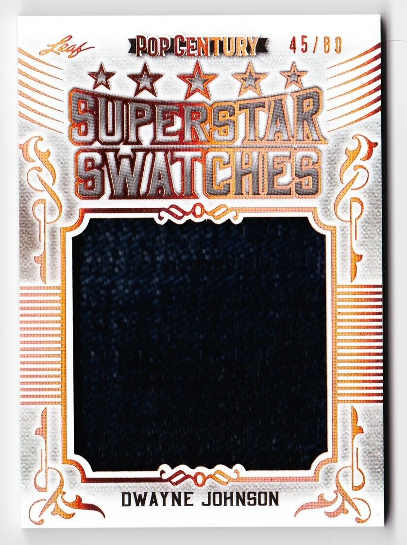 The Rock Dwayne Johnson 2021 Pop Century Relic Card /80 - Material Swatch WWE