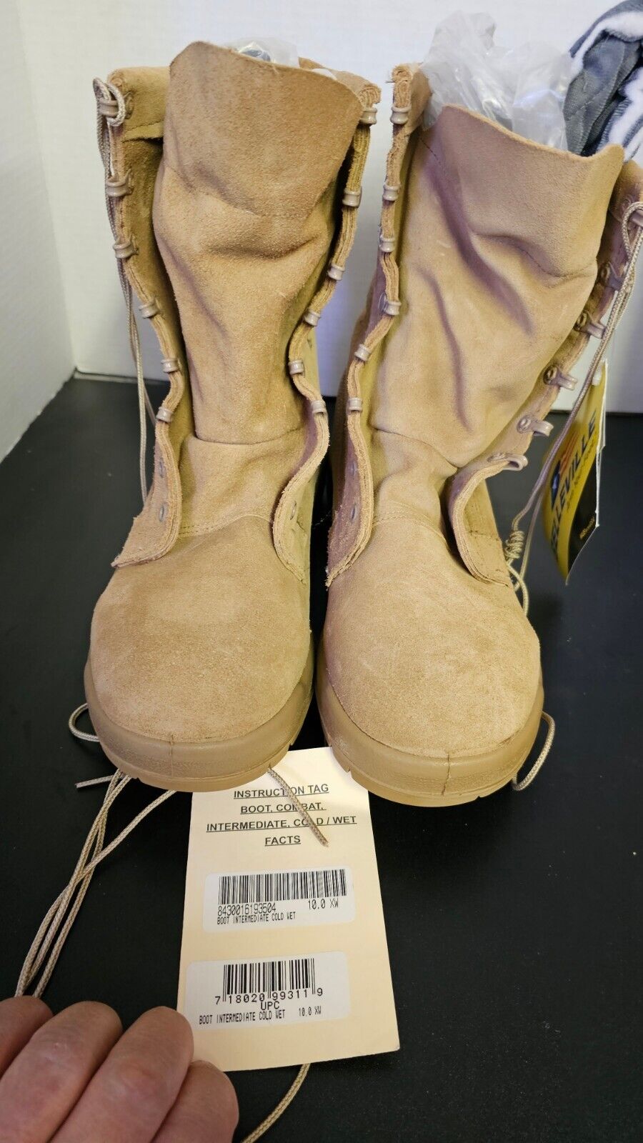 BELLEVILLE Military Boots ICWR Cold Weather Tan Size 10.0 XW NEW
