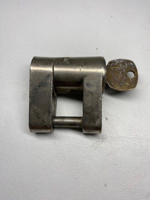 Vintage Antique Lock All-Safe Padlock w/ Key Security Antitheft