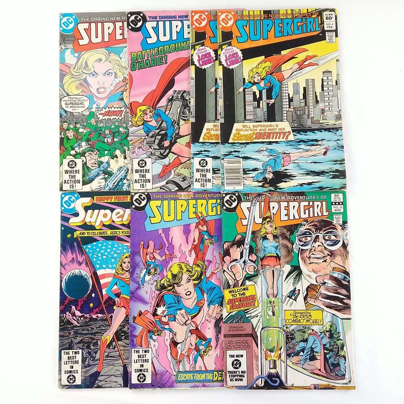 Supergirl #4 Newsstand + 4 6 7 10 12 13 Lot (1983 DC Comics) Superman