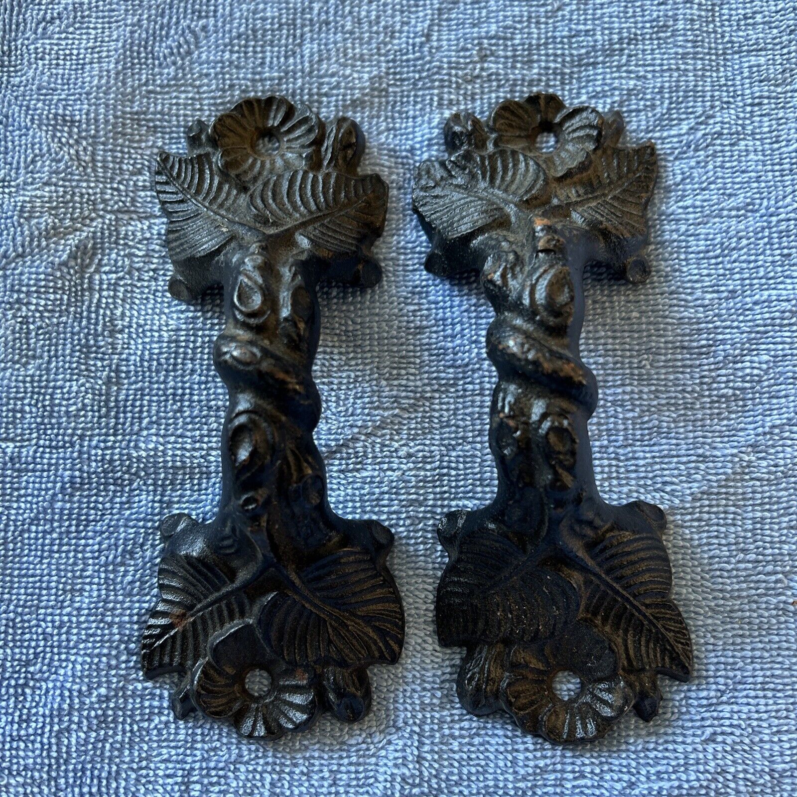 vintage cast iron handles, Number 14 