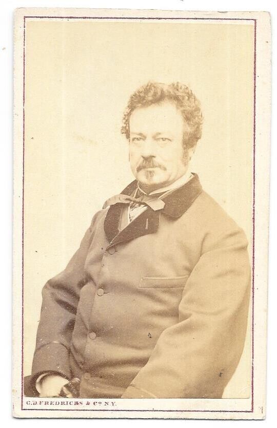 CDV:  EDWIN FORREST--AMERICAN ACTOR/DIRECTOR BY FREDERICKS, NY