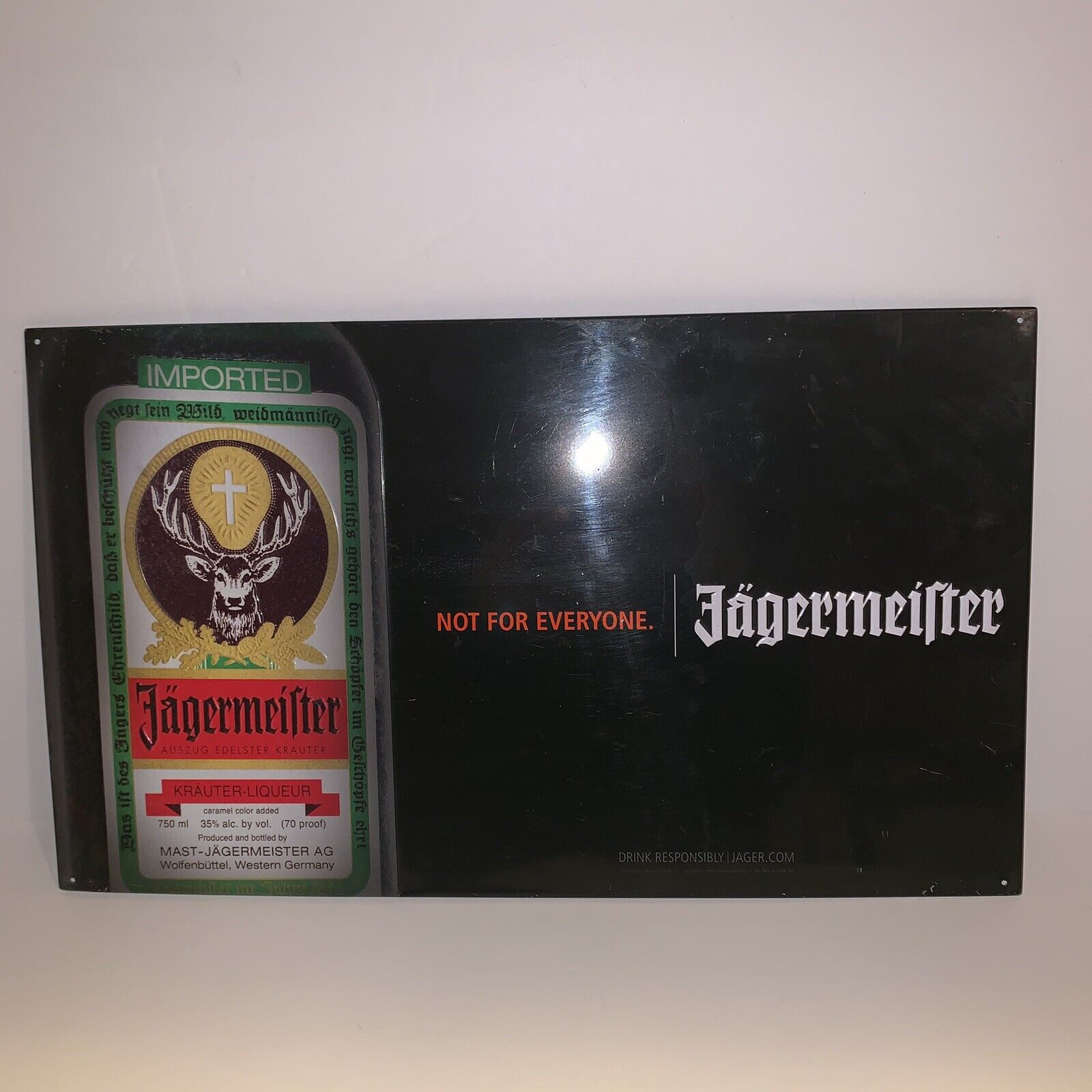 Man Cave Sign Jagermeister Used Good Condition Has Some Scratches See Pics E15