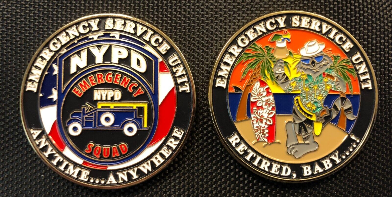 NYPD EMERGENCY SERVICE UNIT SWAT RETIRED BABY POLICE ESU CHALLENGE COIN