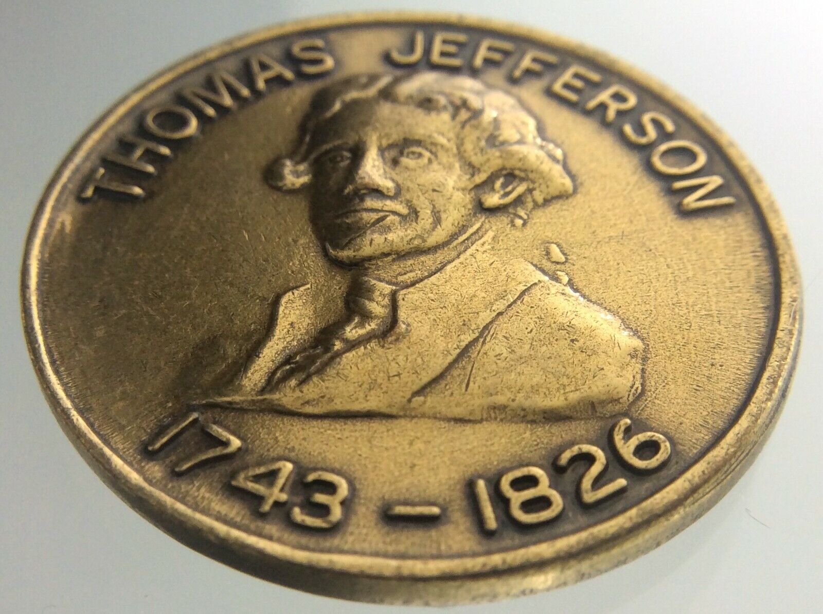 Thomas Jefferson Medallion 1743-1826 People Are Endowed With Certain Rights W668