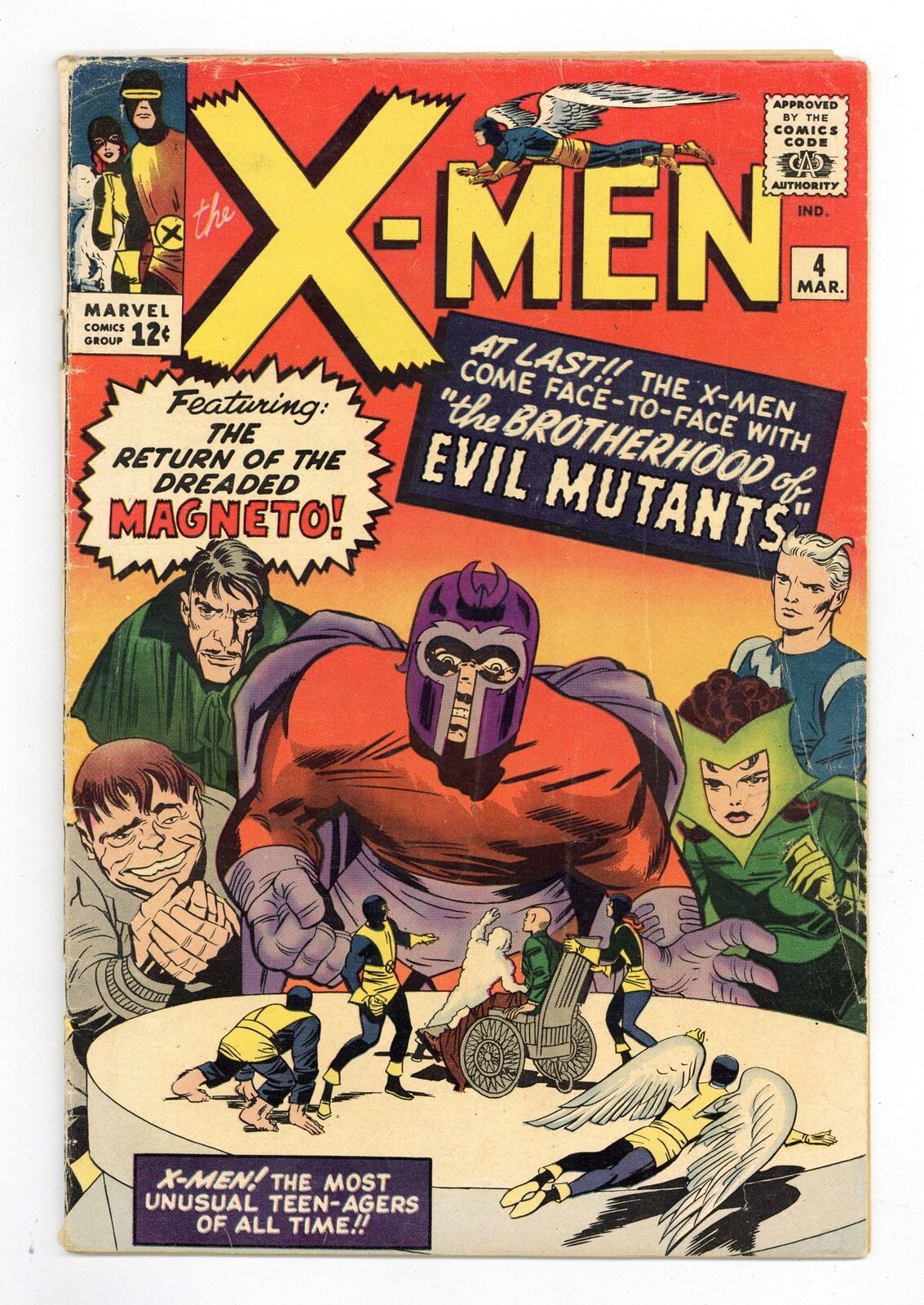Uncanny X-Men #4 GD+ 2.5 1964 2nd app. Magneto, 1st Brotherhood of Evil Mutants