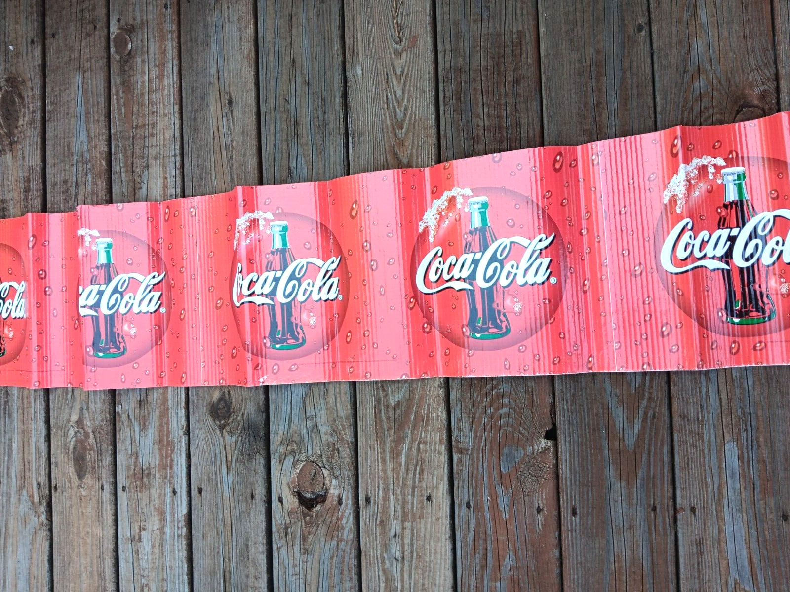Coca Cola Corrugated Display Skirting 8 feet,9 inches by 12 Inches