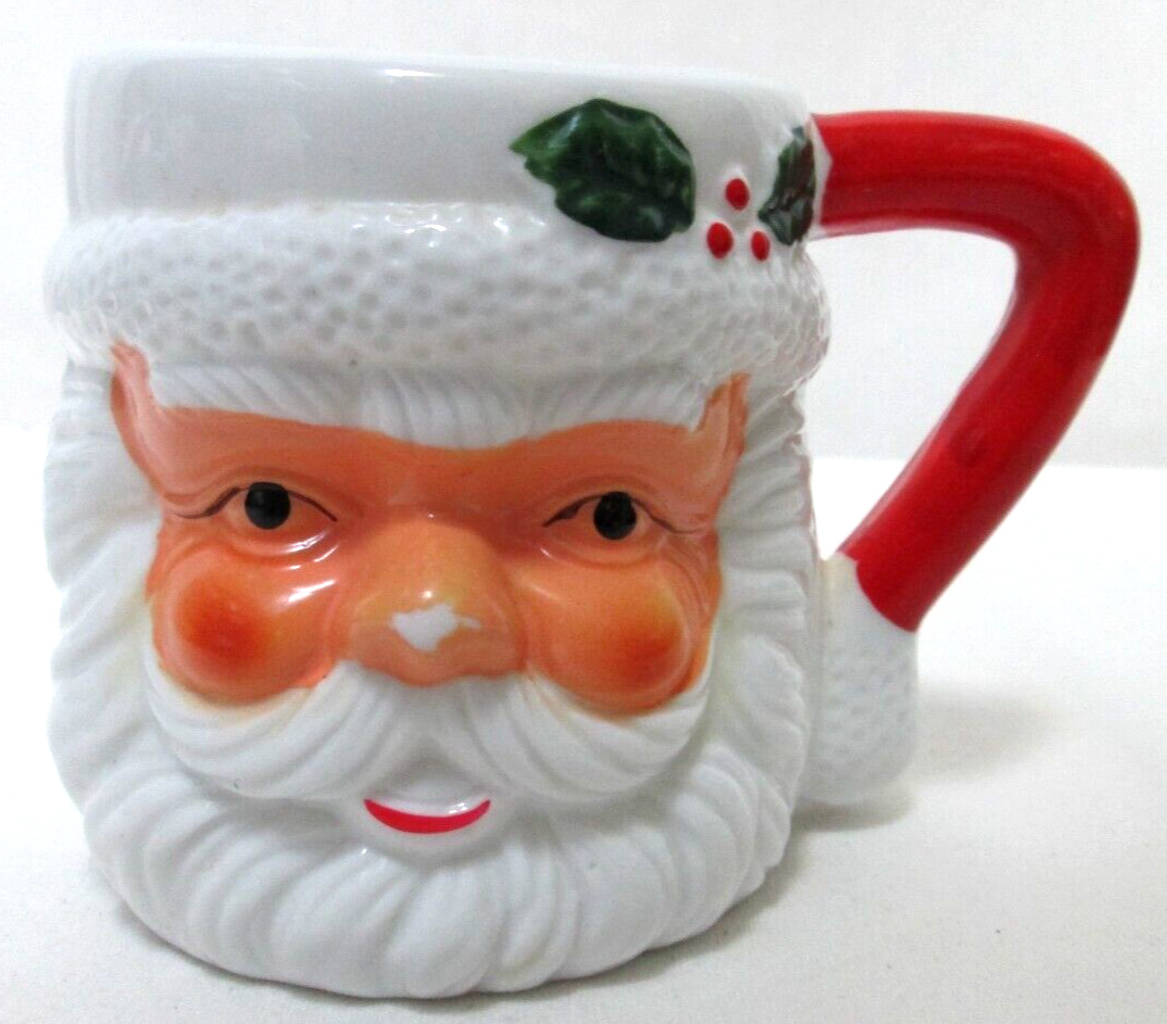 Vintage Santa Claus Christmas Mug Cup Holiday ceramic