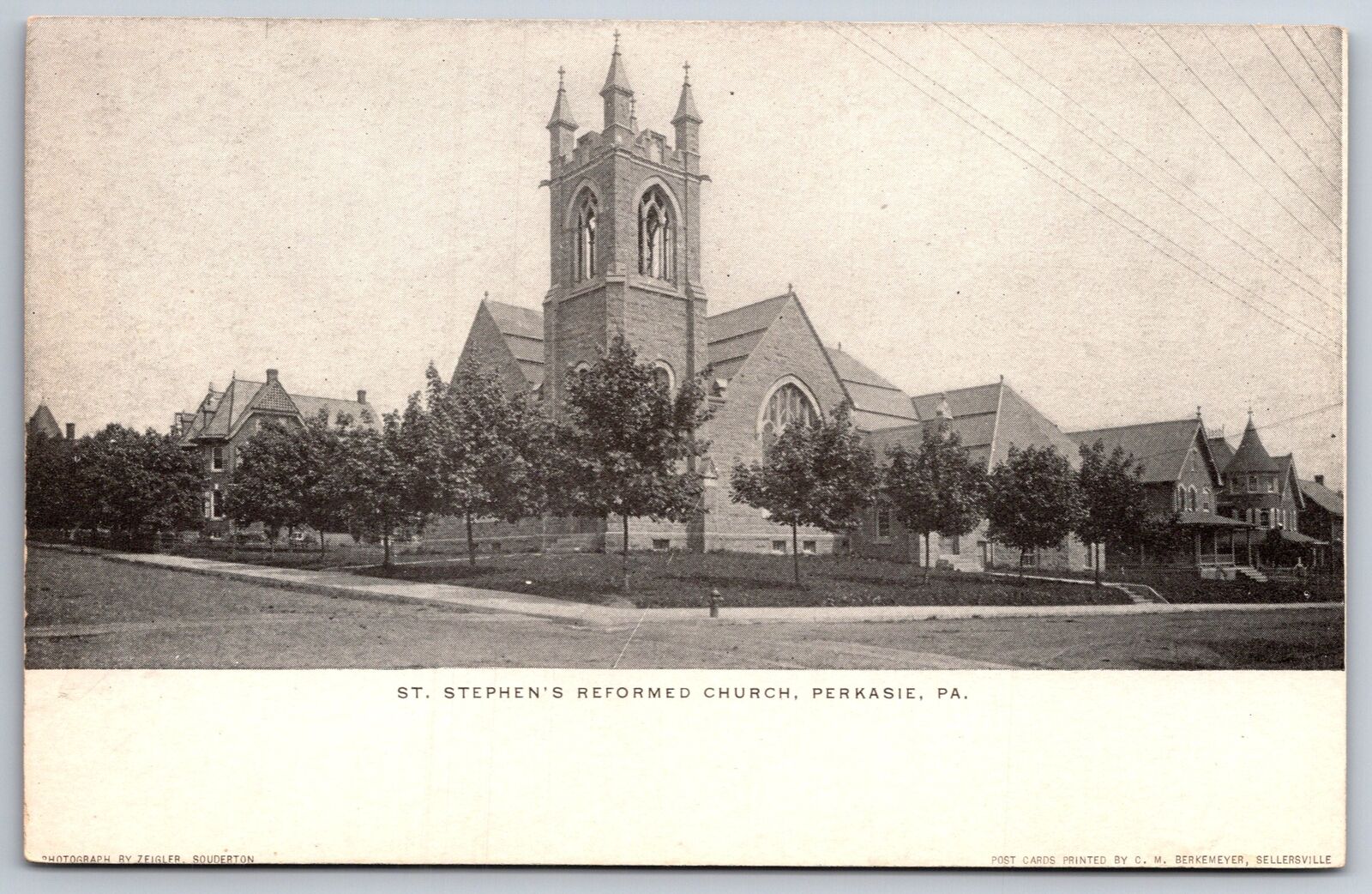 Perkasie PA Saint Stephen's Reformed Church~Berkemeyer of Sellersville 1905 UDB