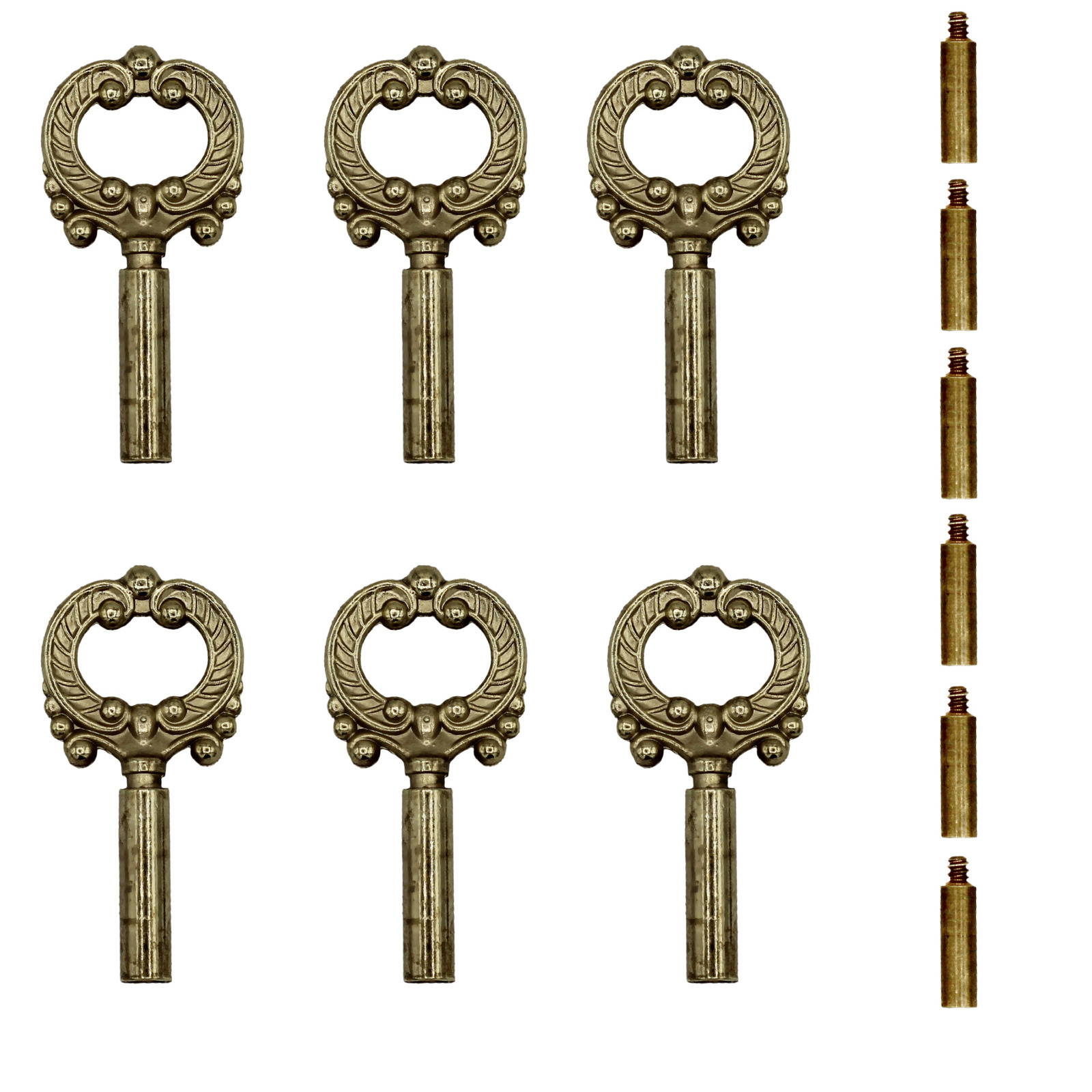  Creative Hobbies Brass Finish Metal Socket Key Turn Knob with 1/2 Brass Extende