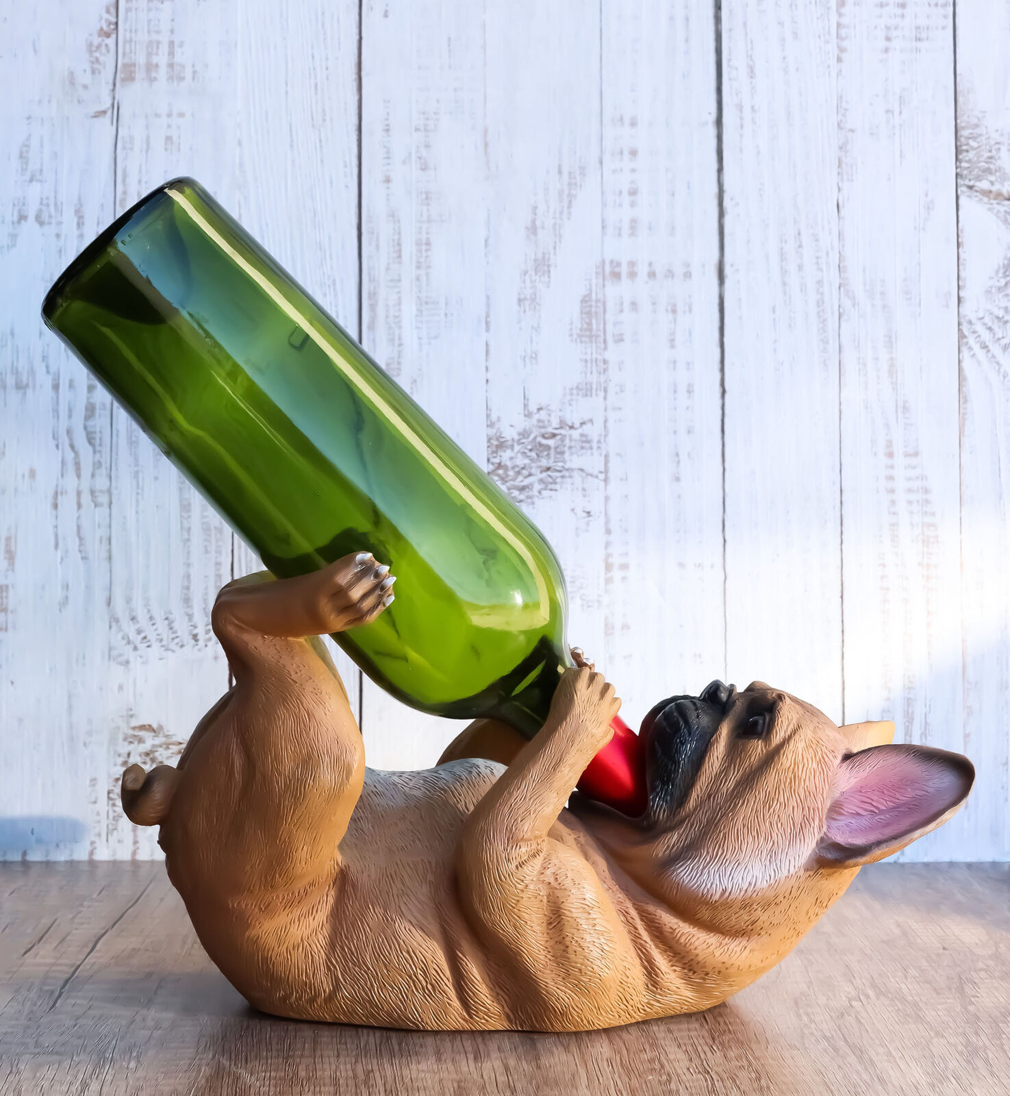 Ebros Pedigree French Bulldog Frenchies Wine Oil Bottle Holder Kitchen Decor