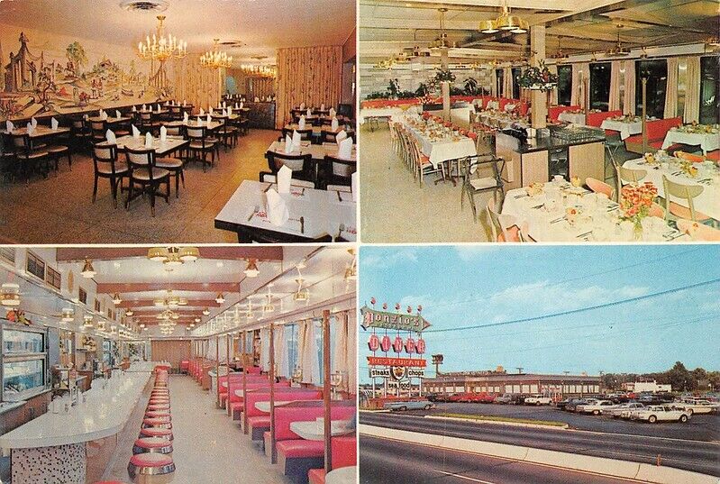 Ponzio's Diner Brooklawn NJ Restaurant Continental Size Postcard