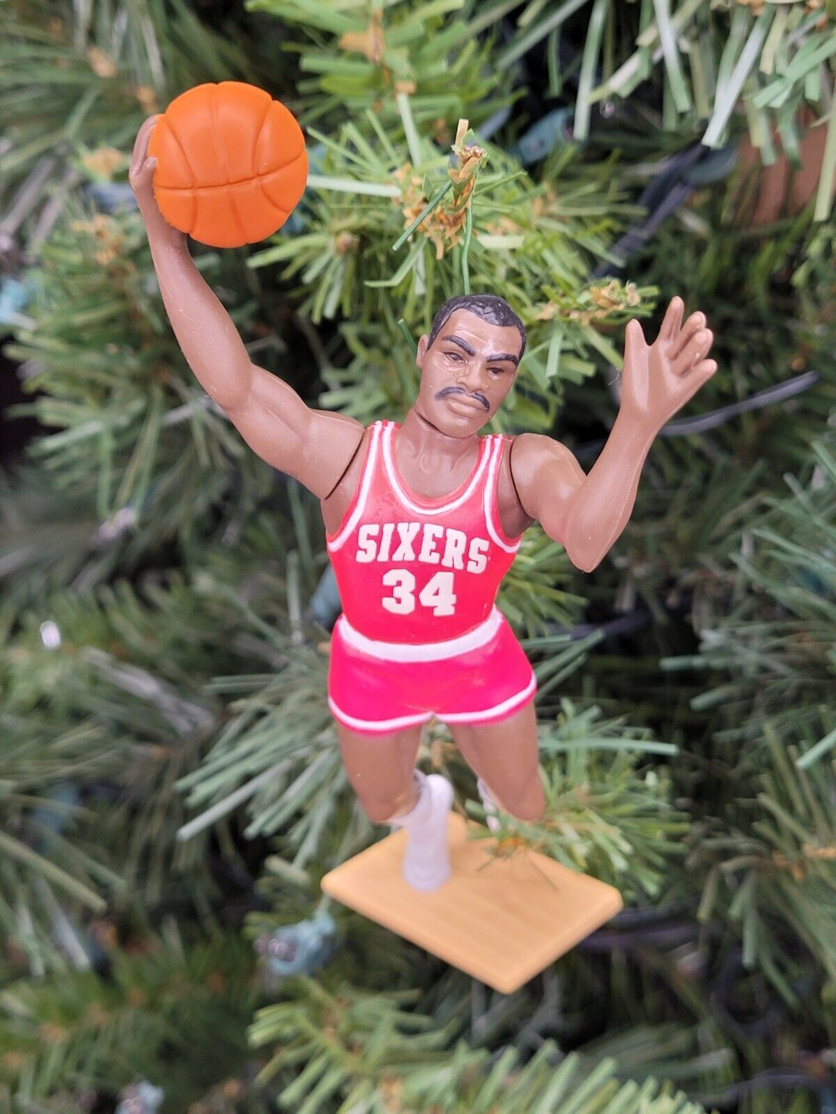Charles Barkley Philadelphia 76ers Basketball NBA Xmas Ornament vtg Jersey 34 