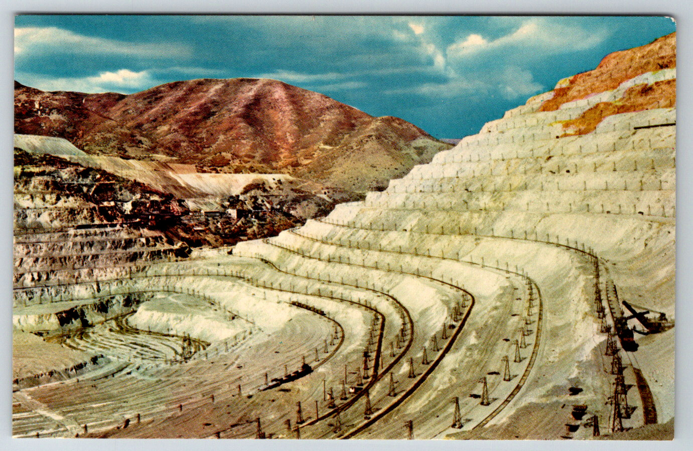 c1960s Bingham Copper Pit Utah Mine Open Vintage Postcard