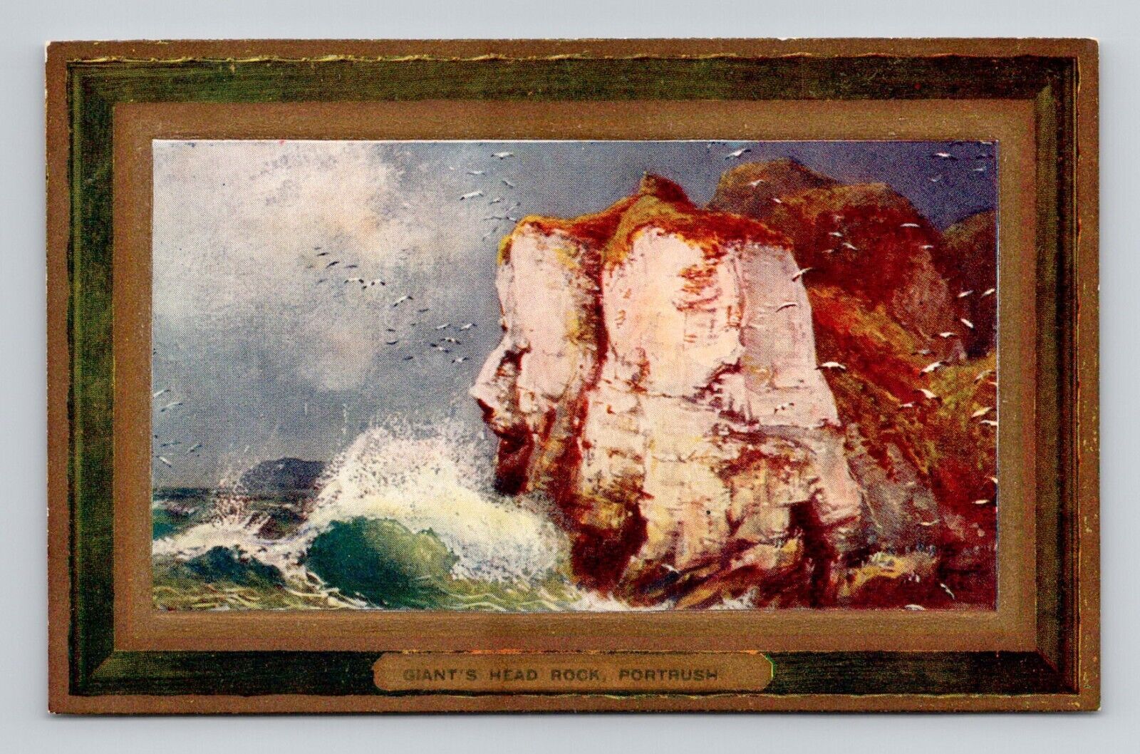 Postcard Giant's Head Rock Portrush Ireland, Tuck Oilette L6