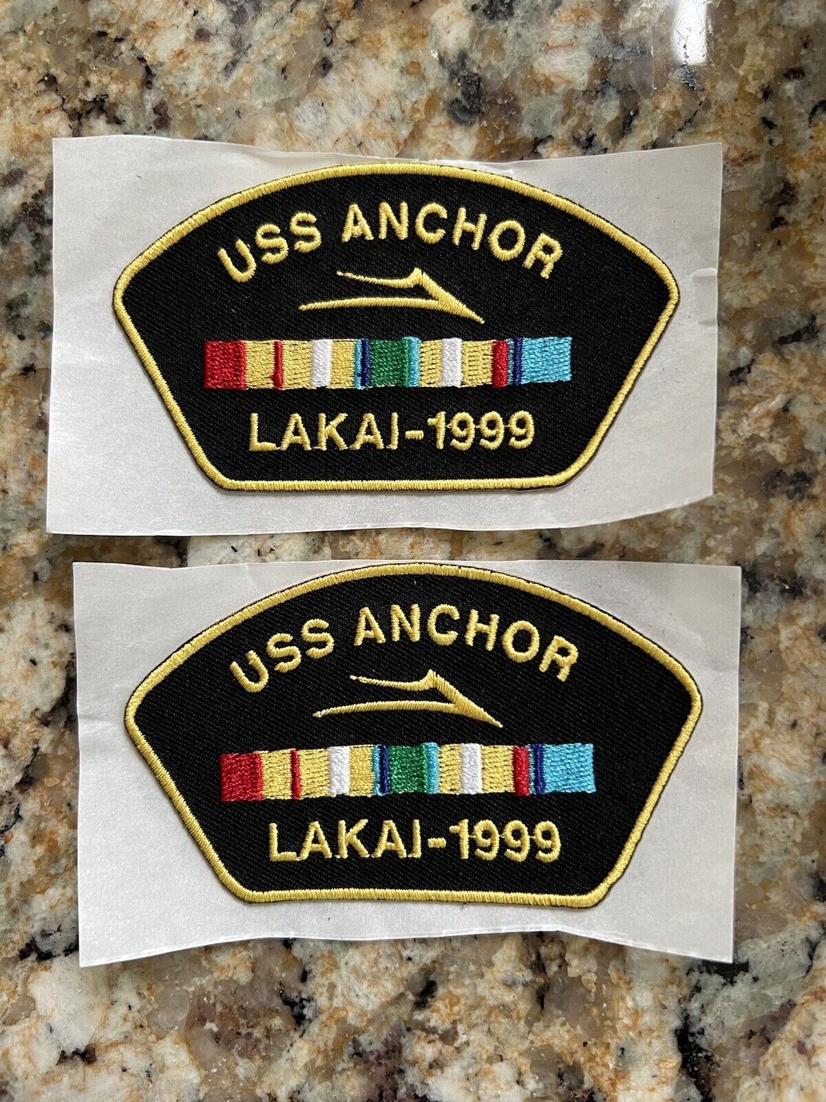 US Navy USS Anchor Lakai 1999 Adhesive/Sew On Patch New old Stock Lot of 2