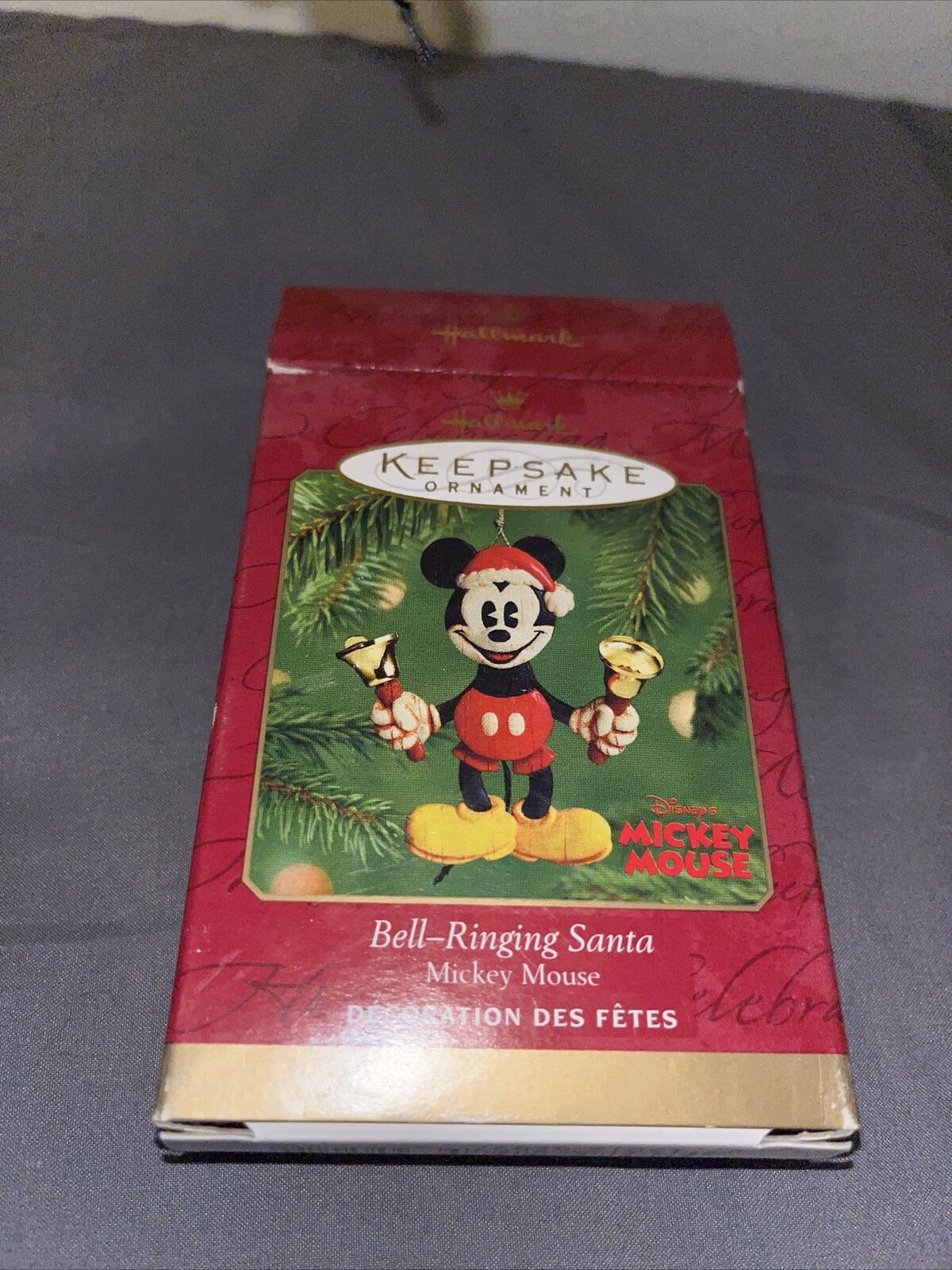 Hallmark Keepsake Christmas Ornament 2001 BELL-RINGING SANTA Mickey Mouse H16