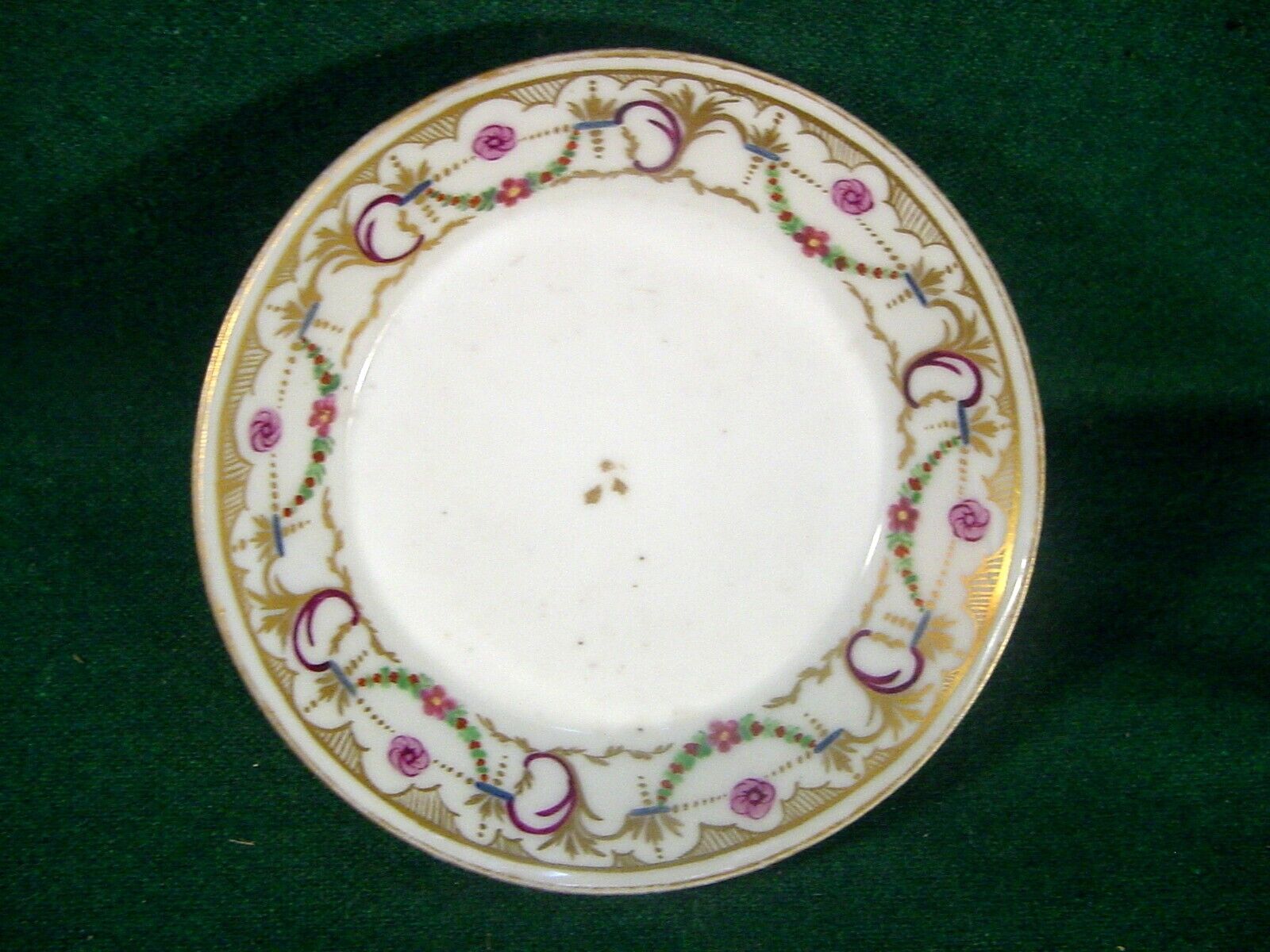 French 18th Century Saucer C1790 ornate pattern Niderviller? Antique Porcelain