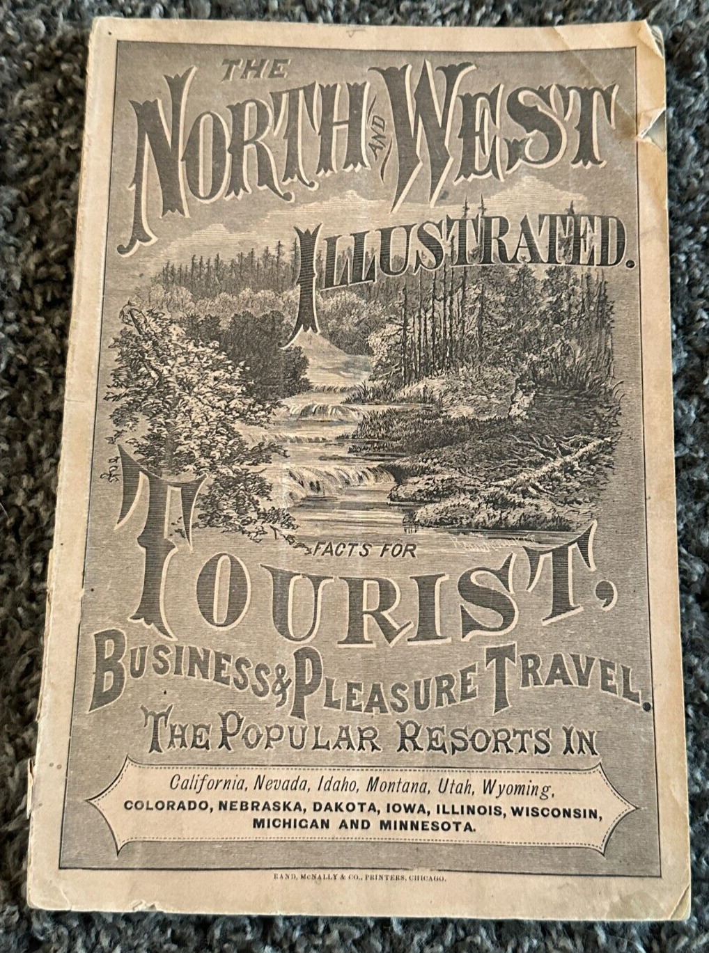 1876 Chicago & NorthWestern Ry Railroad Booklet \