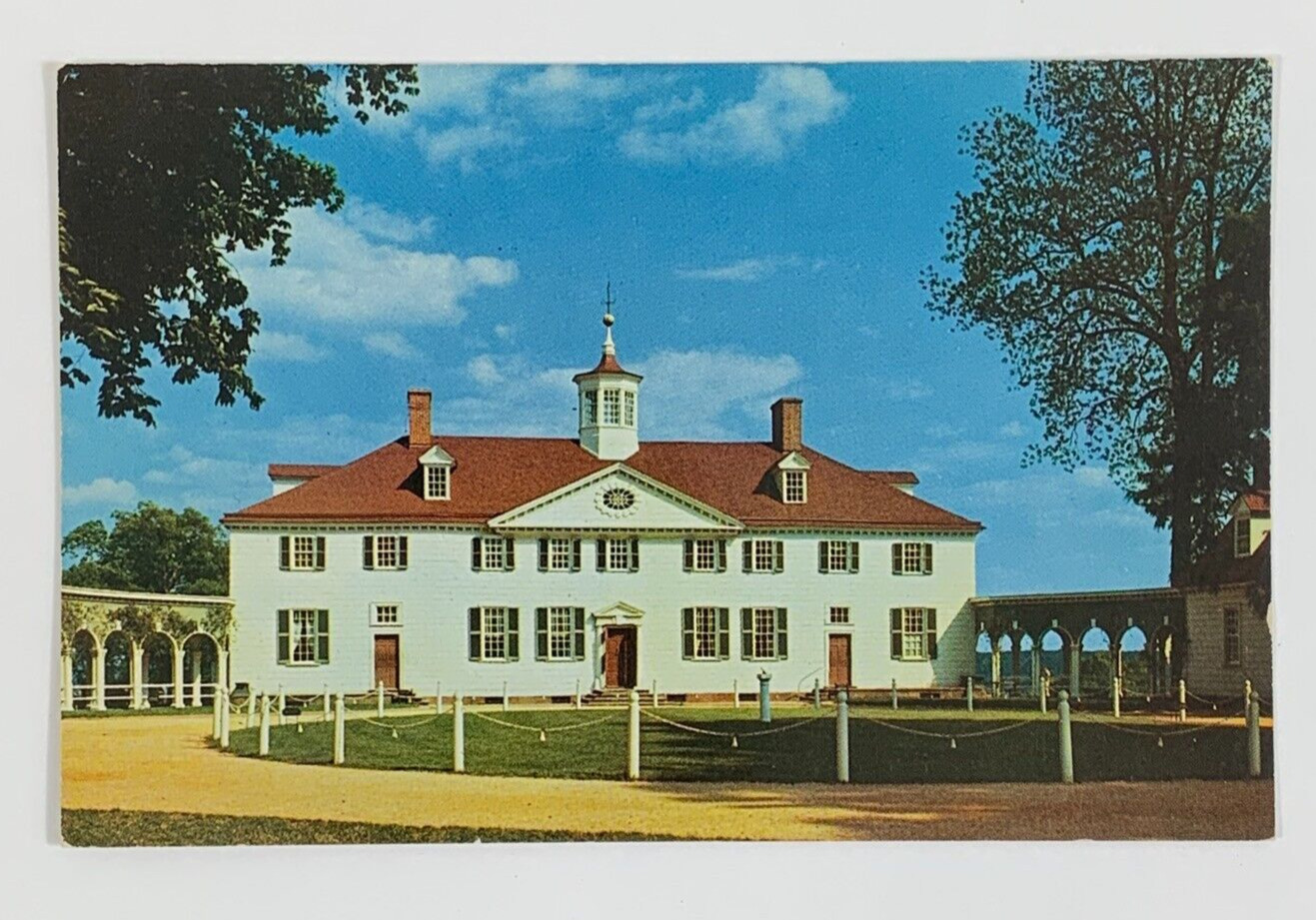 West Front of Mount Vernon Virginia Postcard Unposted