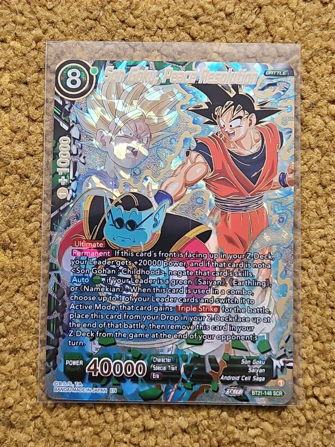 Son Goku, Peace Resolution - Dragonball Super BT21-148 SCR 