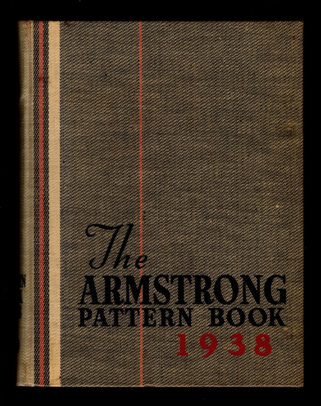 1938 THE ARMSTRONG PATTERN BOOK for SALESMAN Floor Covering LINOLEUM Rugs 356pp 