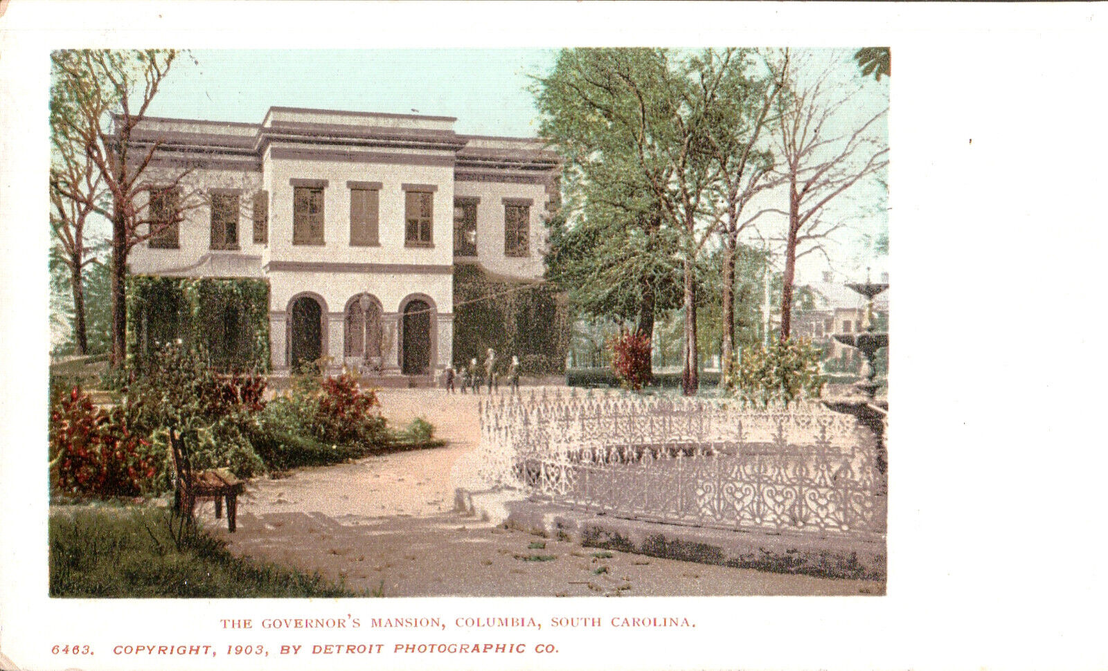 1903 GOVENOR\'S MANSION Columbia South Carolina SC POSTCARD Detroit Pub 6463