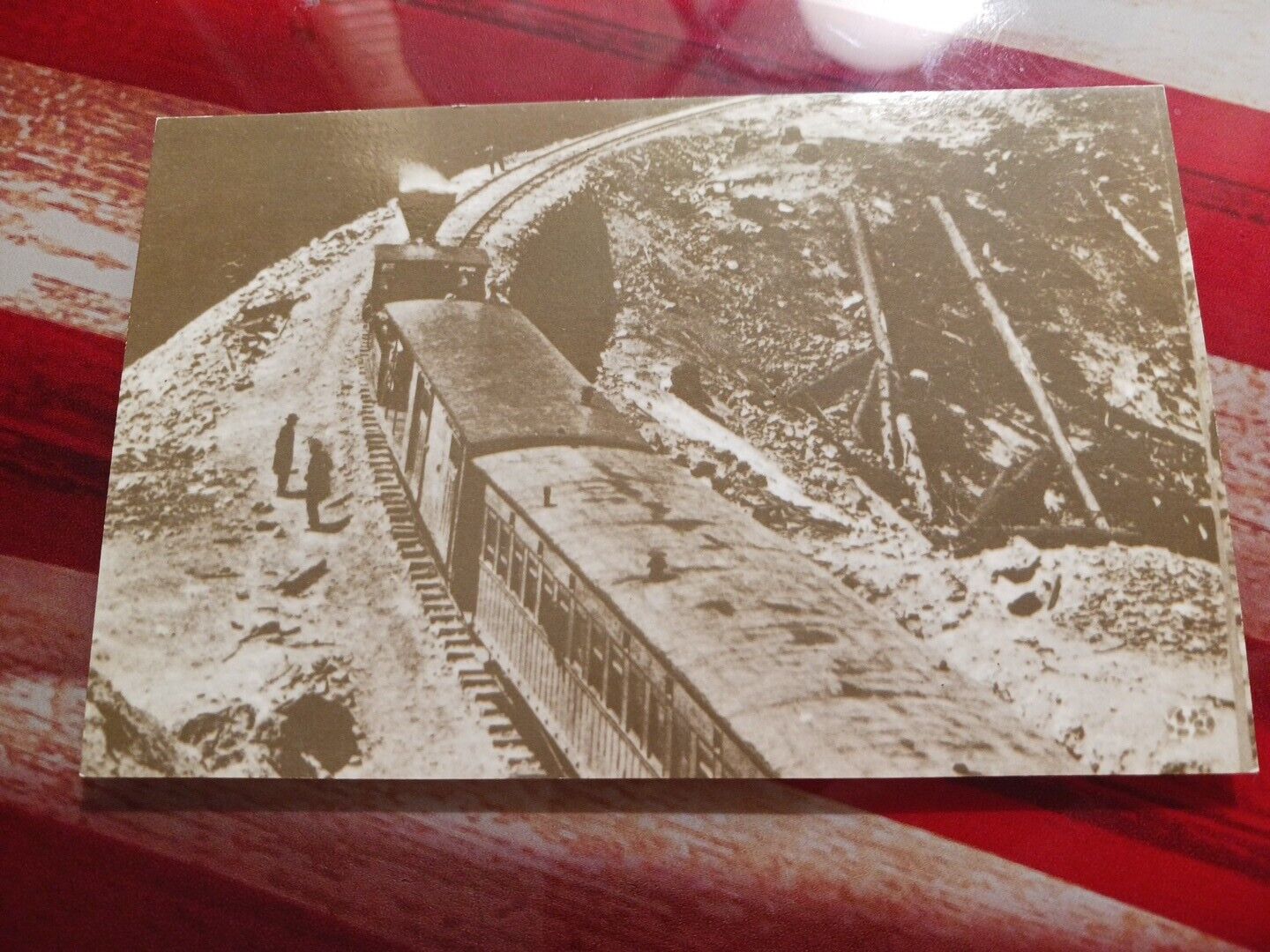 a Vintage Postcard Old Railroad Photo Train At Emigrant Gap Master Photographers