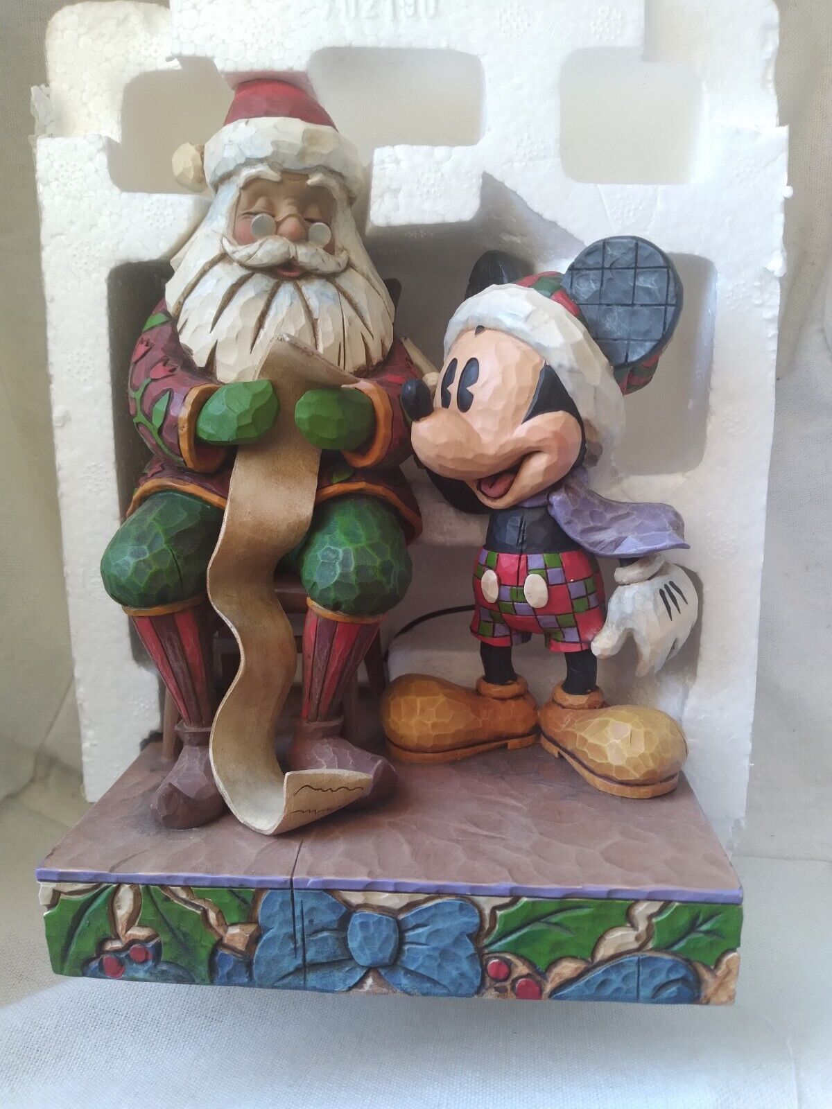 Disney Traditions Enesco Jim Shore Santa Mickey Checking It Twice 4008063 W/Box 