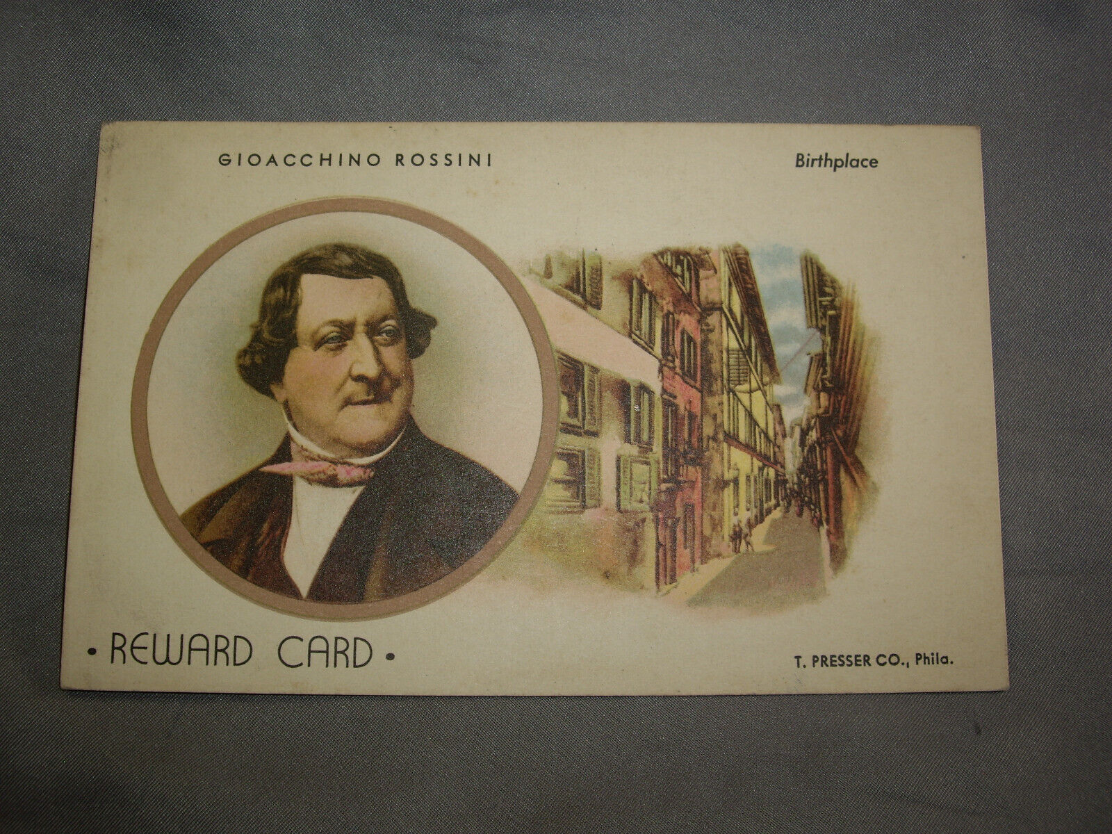 Postcard, Gioacchino Rossini - T. Presser Co., Phila, Music Reward Card