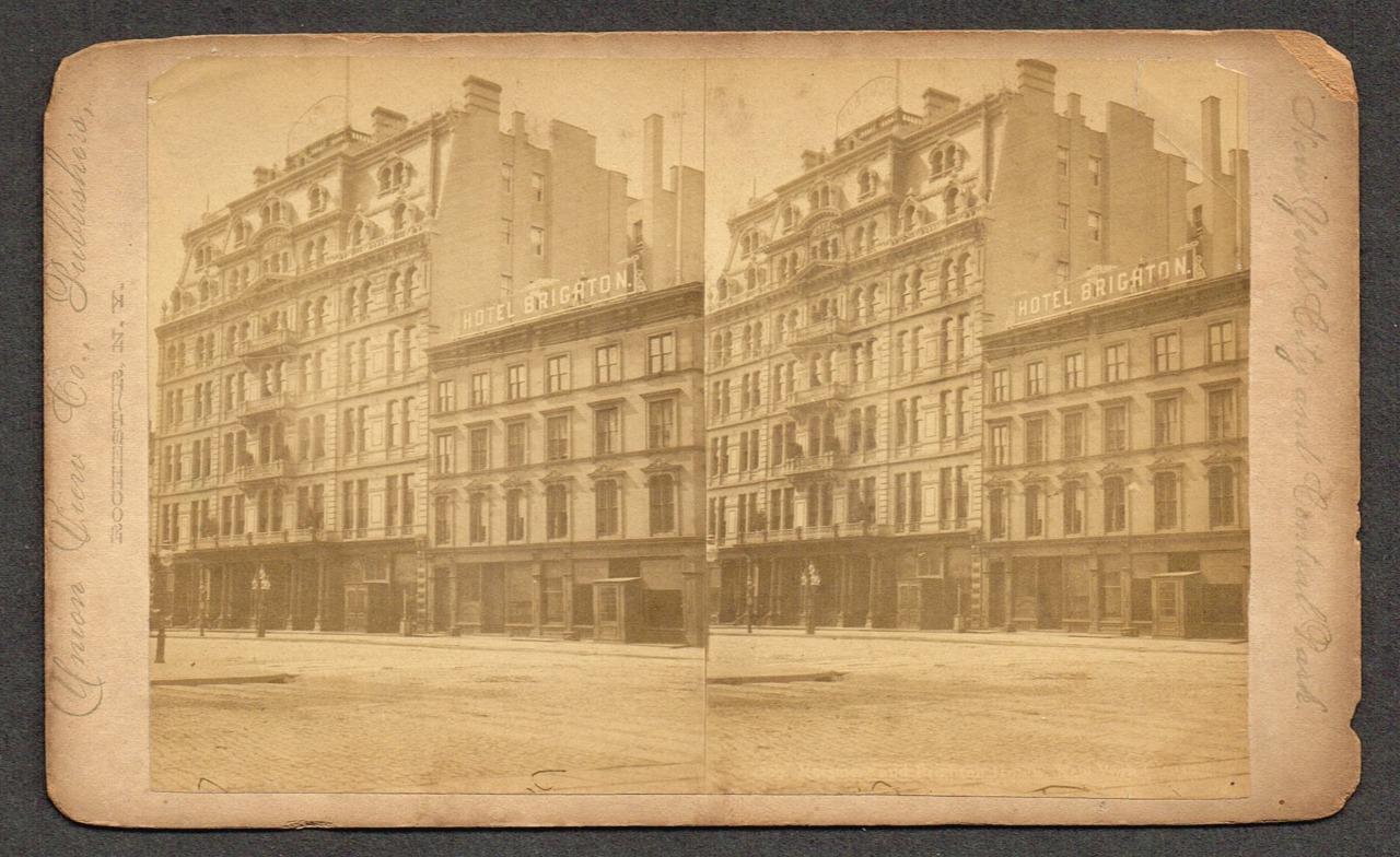 b328, Union View Co Stereoview, # -, Rossmore Hotel & Hotel Brighton, 1870's