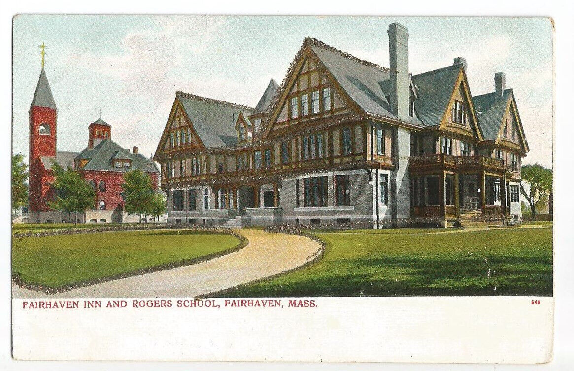 Fairhaven INN Massachusetts MA Postcard Glitter c1905