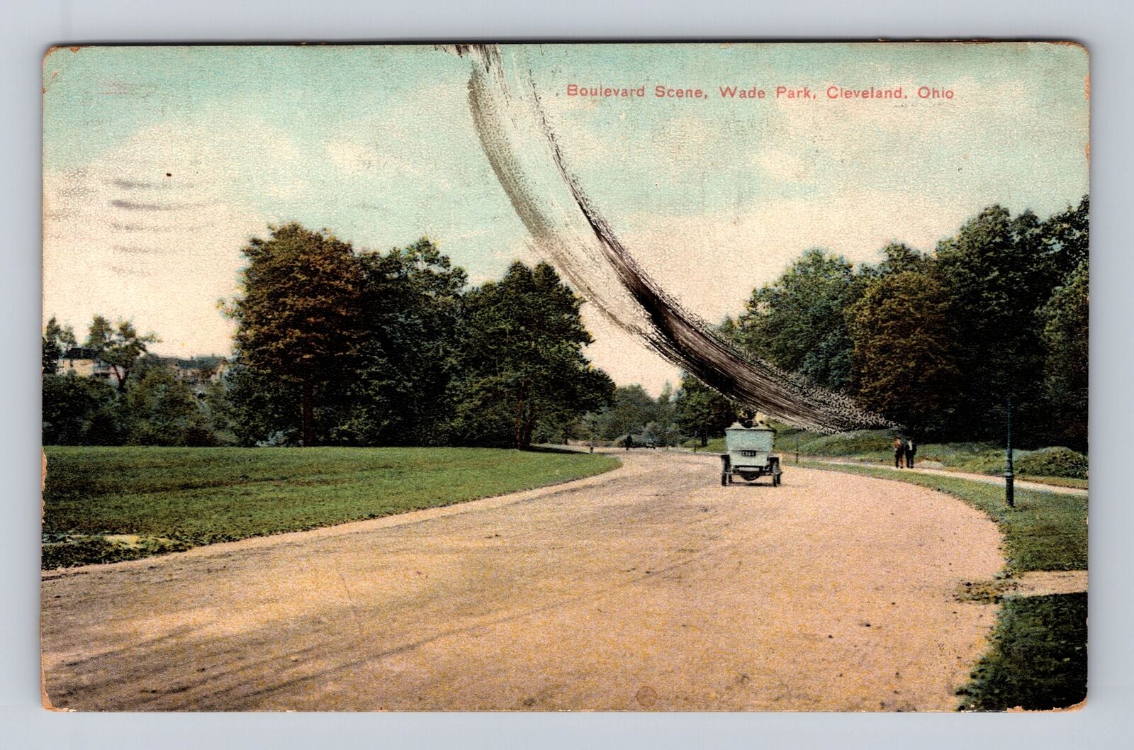 Cleveland OH-Ohio, Boulevard Scene, Wade Park, Antique, Vintage c1910 Postcard