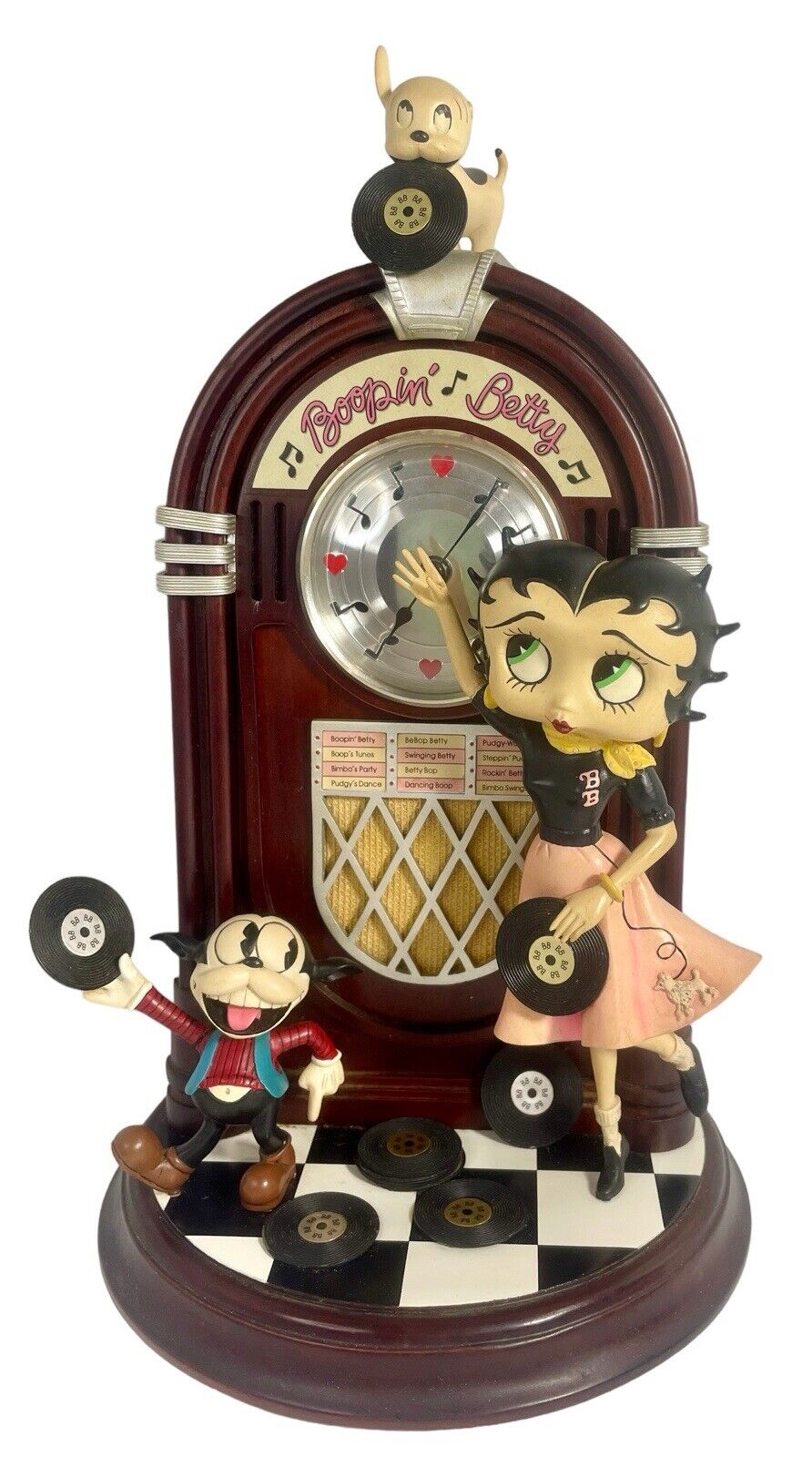The Jukebox Betty 12” Clock Boopin’ Betty Boop Danbury Mint 2003 READ