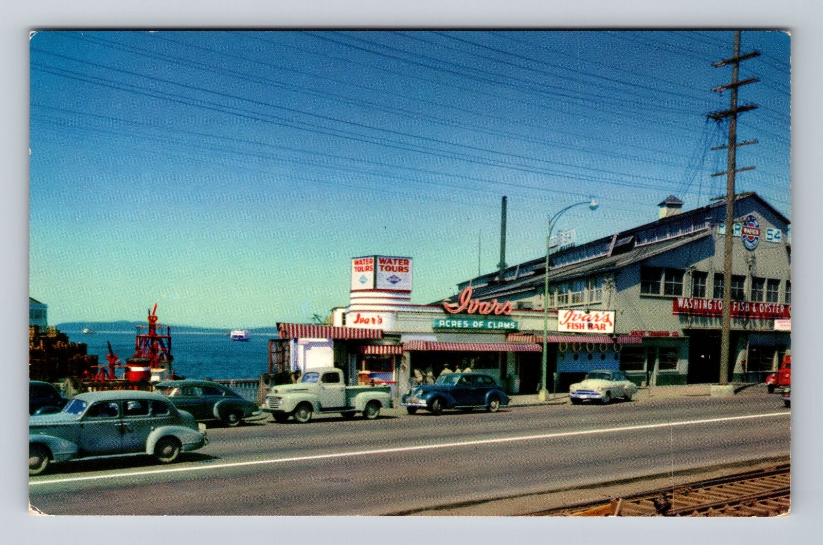 Seattle WA-Washington, Ivar\'s Acres of Clams Restaurant Vintage Postcard