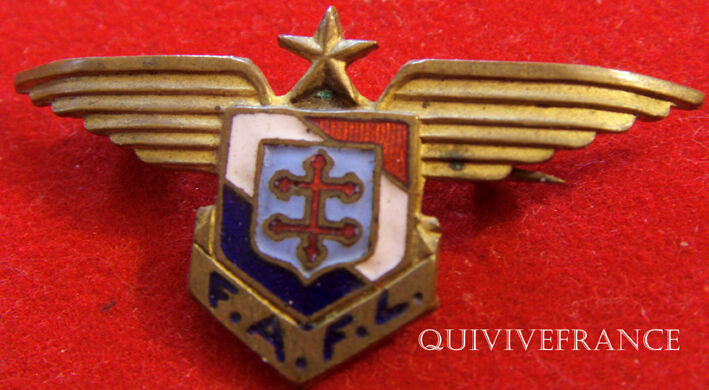 IN6129 - Free French Air Forces Badge, 22 x 45 mm, enamel