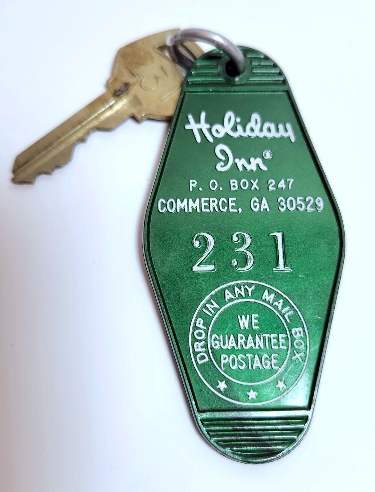 Commerce, Georgia; Holiday Inn Motel; old hotel room key and fob #231