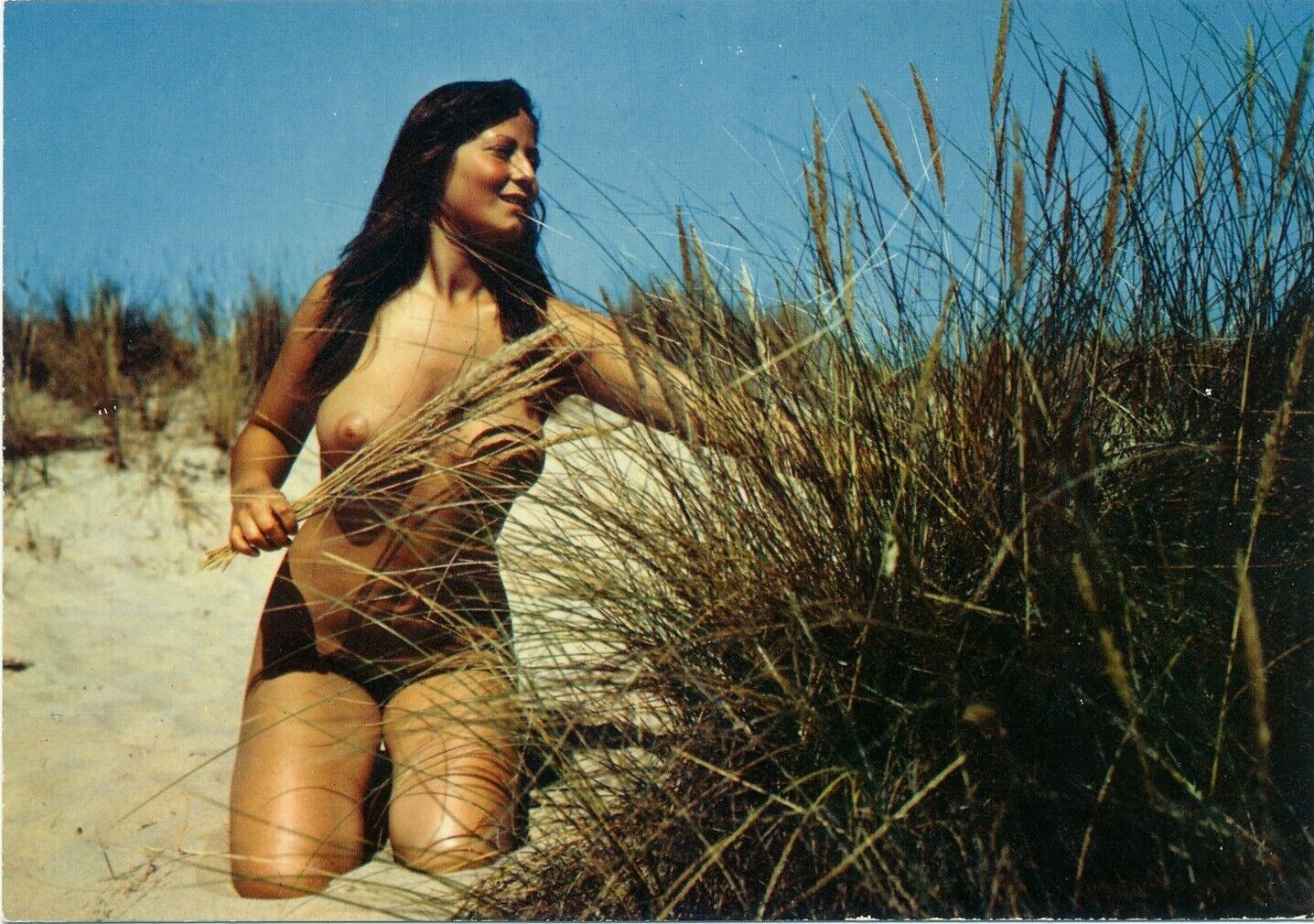 Risque amateur Beauty Nude Woman Vintage Original Real Color Photo-1970s